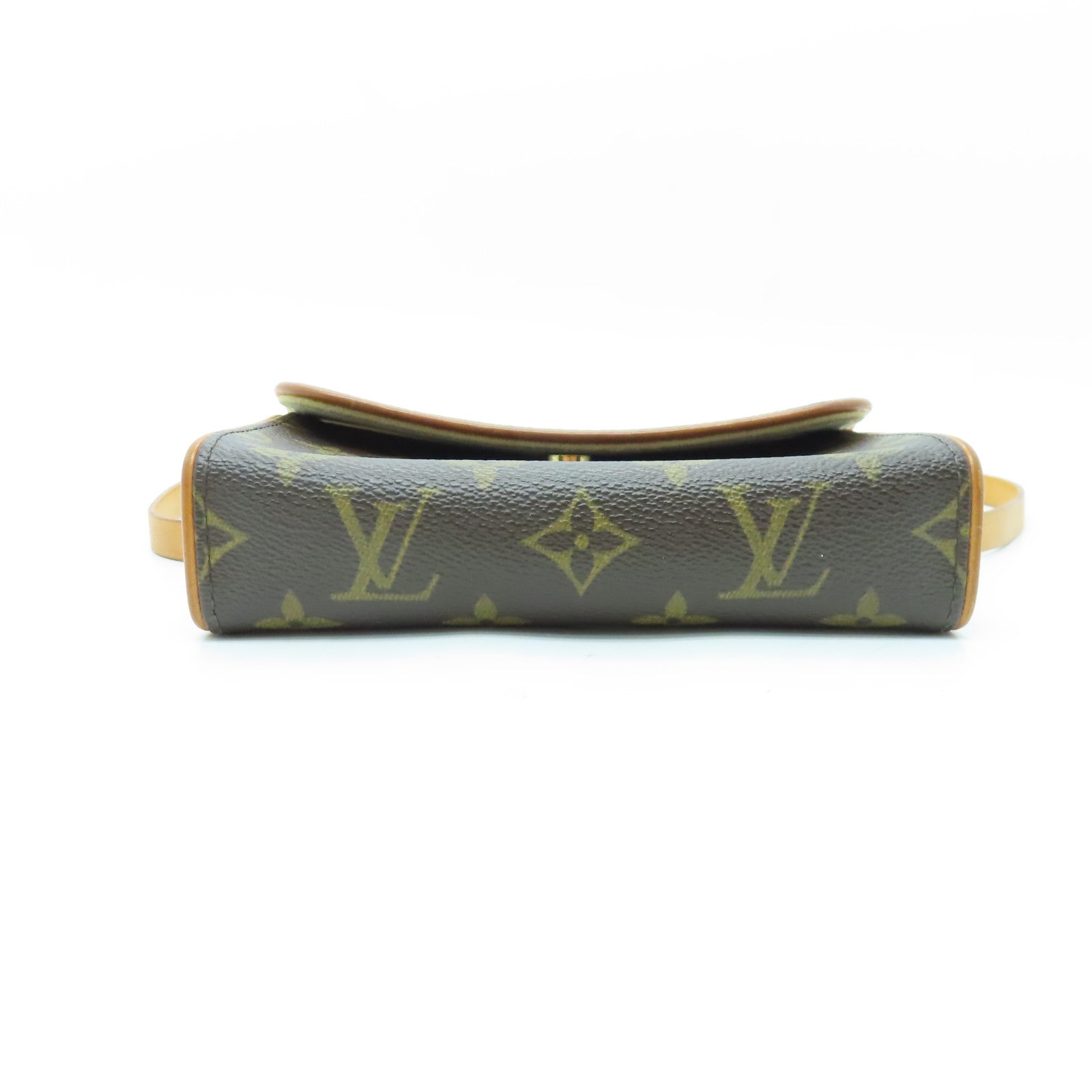 LOUIS VUITTON 【激減優惠】Monogram Pochette Florentine金扣腰包棕色