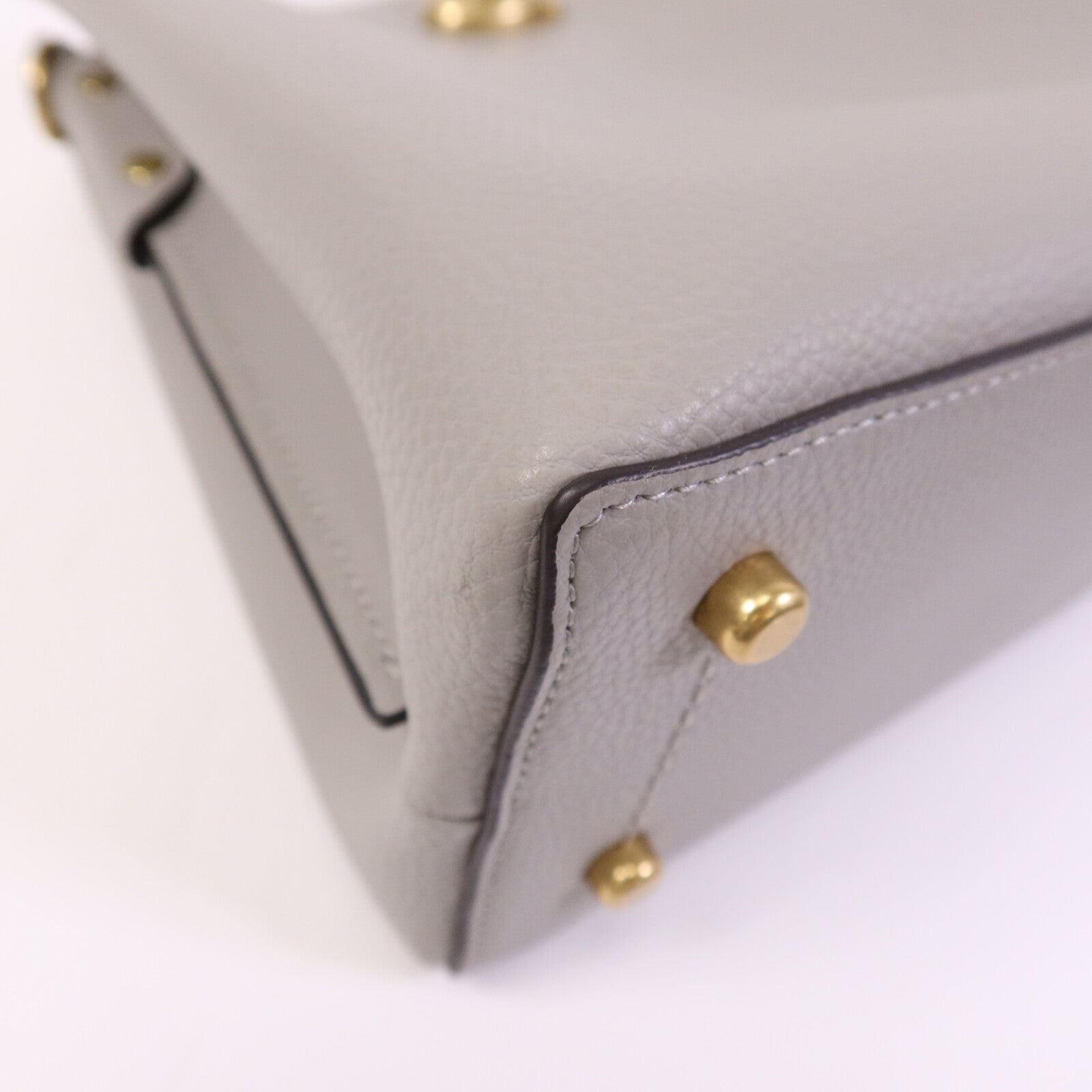COACH 牛皮皮革Shoulder Bag金扣手挽袋