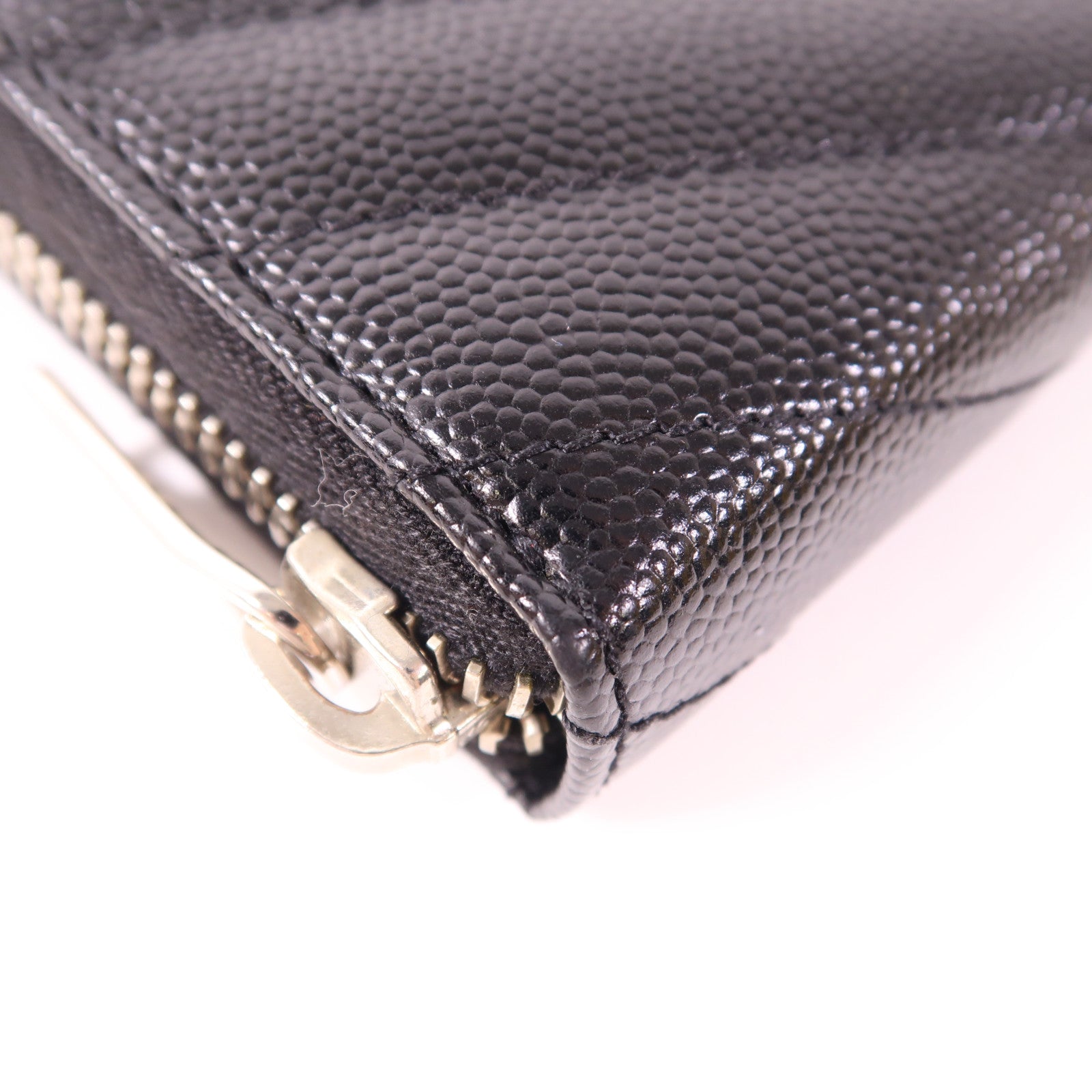 SAINT LAURENT 牛皮皮革Long Wallet銀扣長錢包