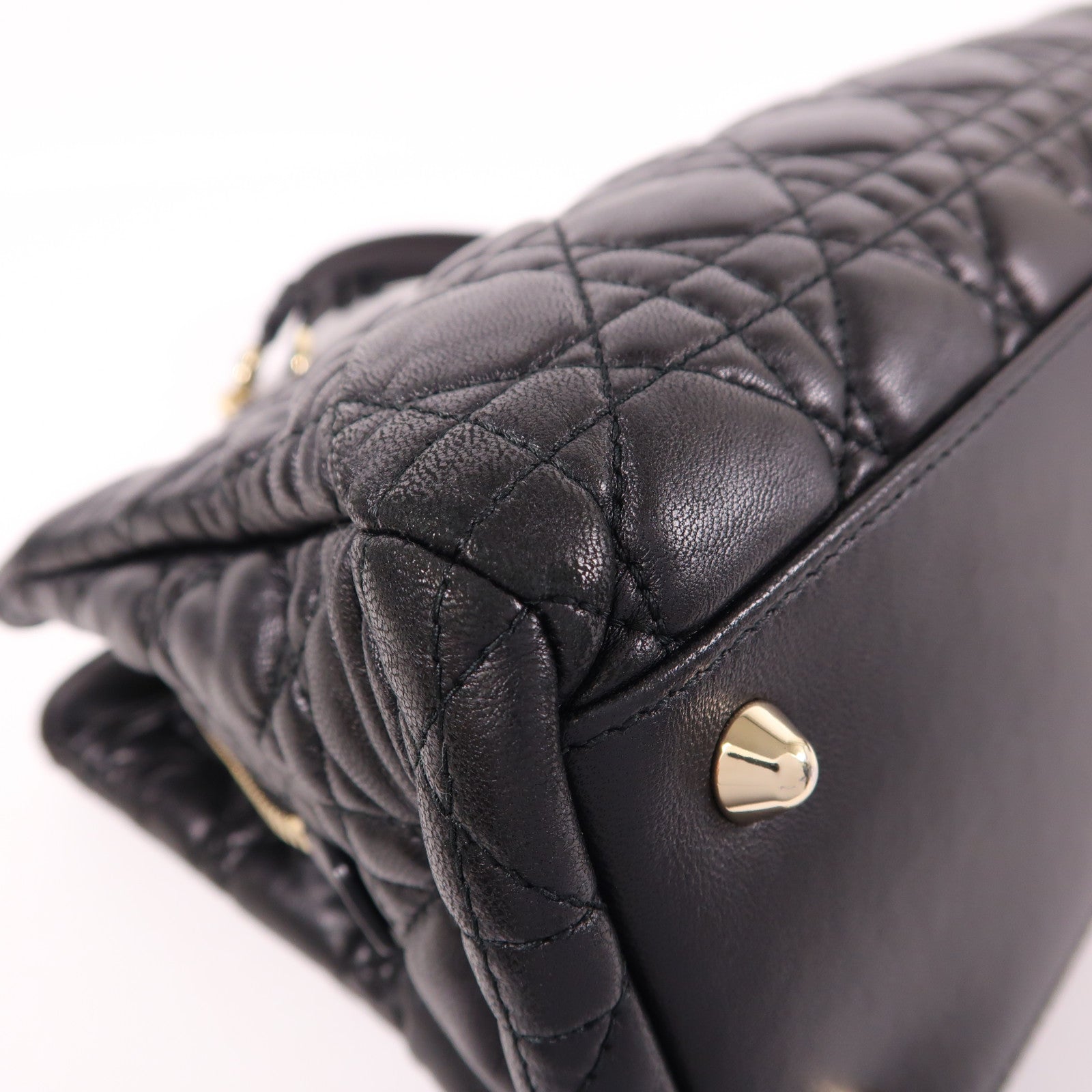 Dior 羊皮皮革Lady Dior Shopping Tote金扣鏈帶肩背袋