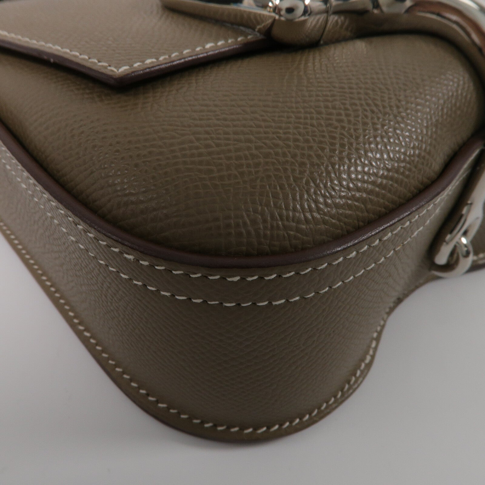 HERMES Epsom皮革Della Cavalleria Mini肩背袋Etoupe