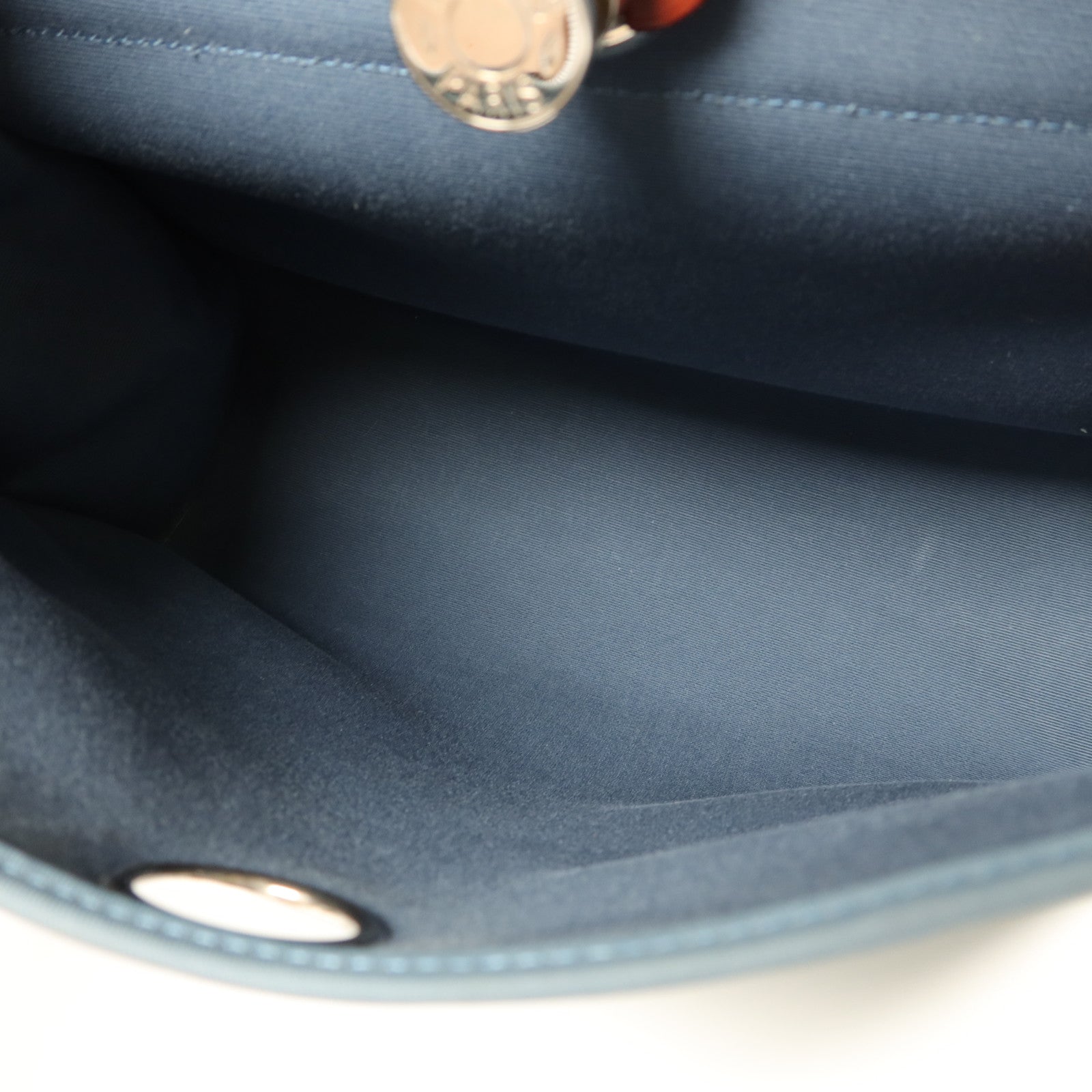 HERMES 帆布Herbag PM手挽肩背兩用袋Bleu Tempete
