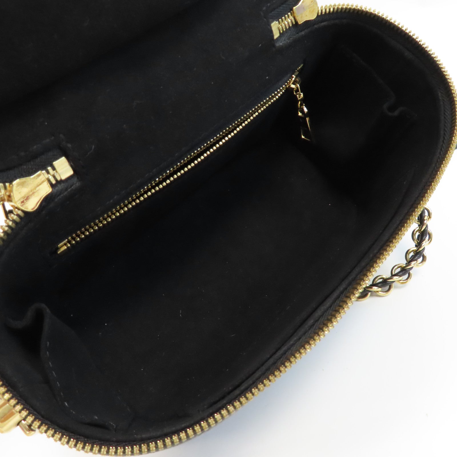 LOUIS VUITTON Monogram Empreinte Vanity PM金扣鏈帶手挽肩背兩用袋黑色