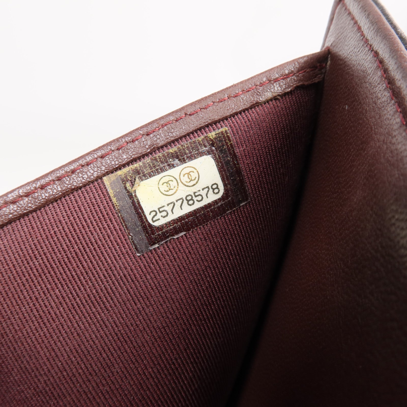 CHANEL 羊皮皮革Fold Wallet銀扣錢包