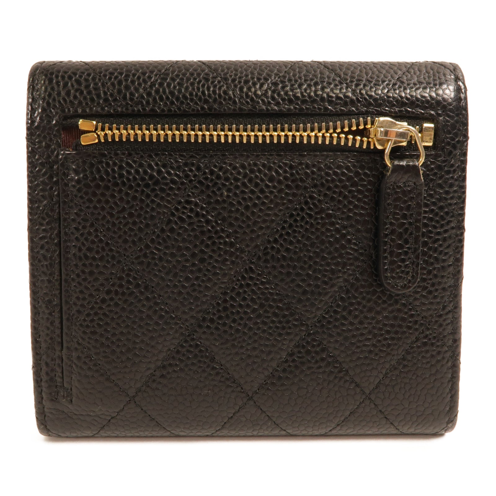 CHANEL 牛皮皮革Wallet金扣錢包