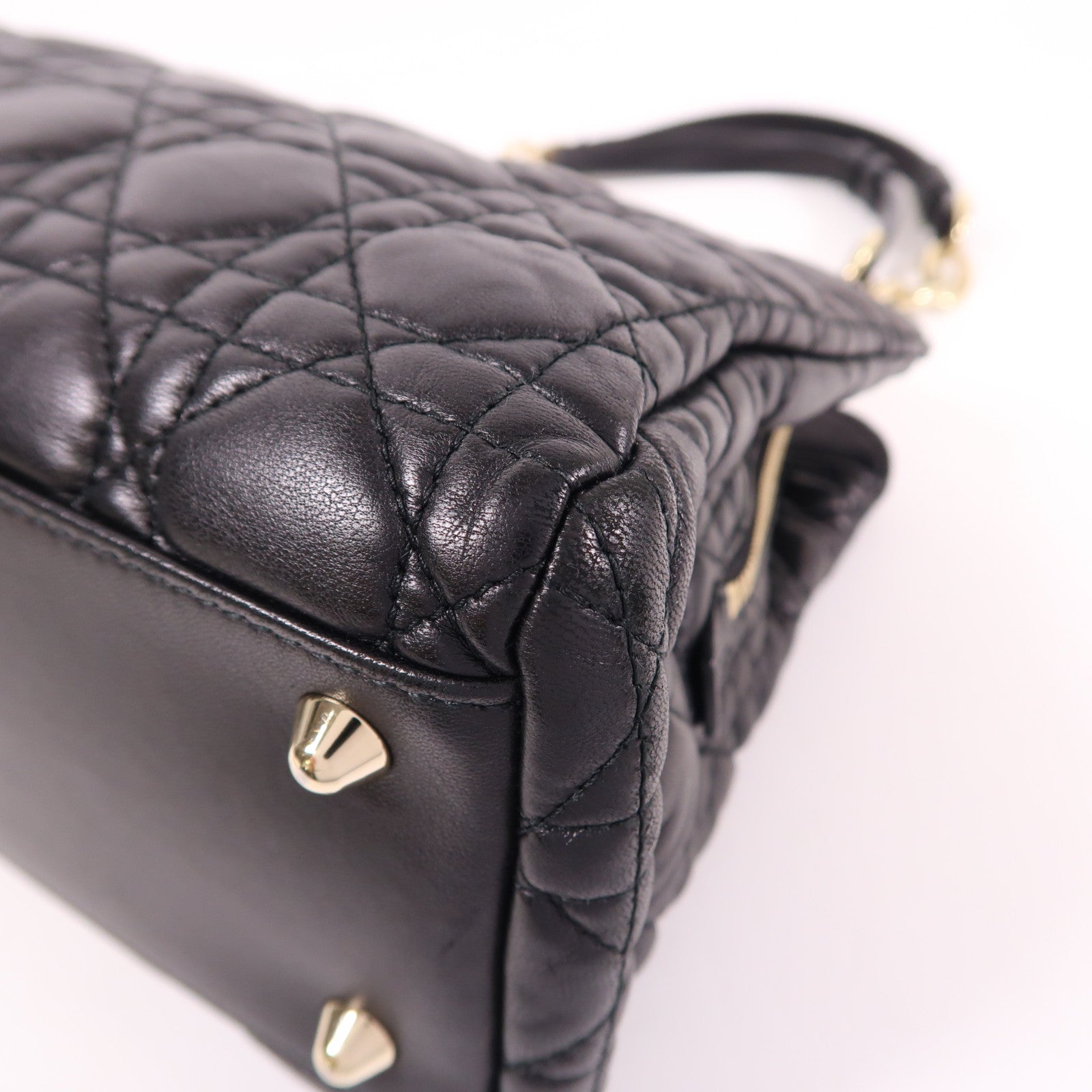 Dior 羊皮皮革Lady Dior Shopping Tote金扣鏈帶肩背袋