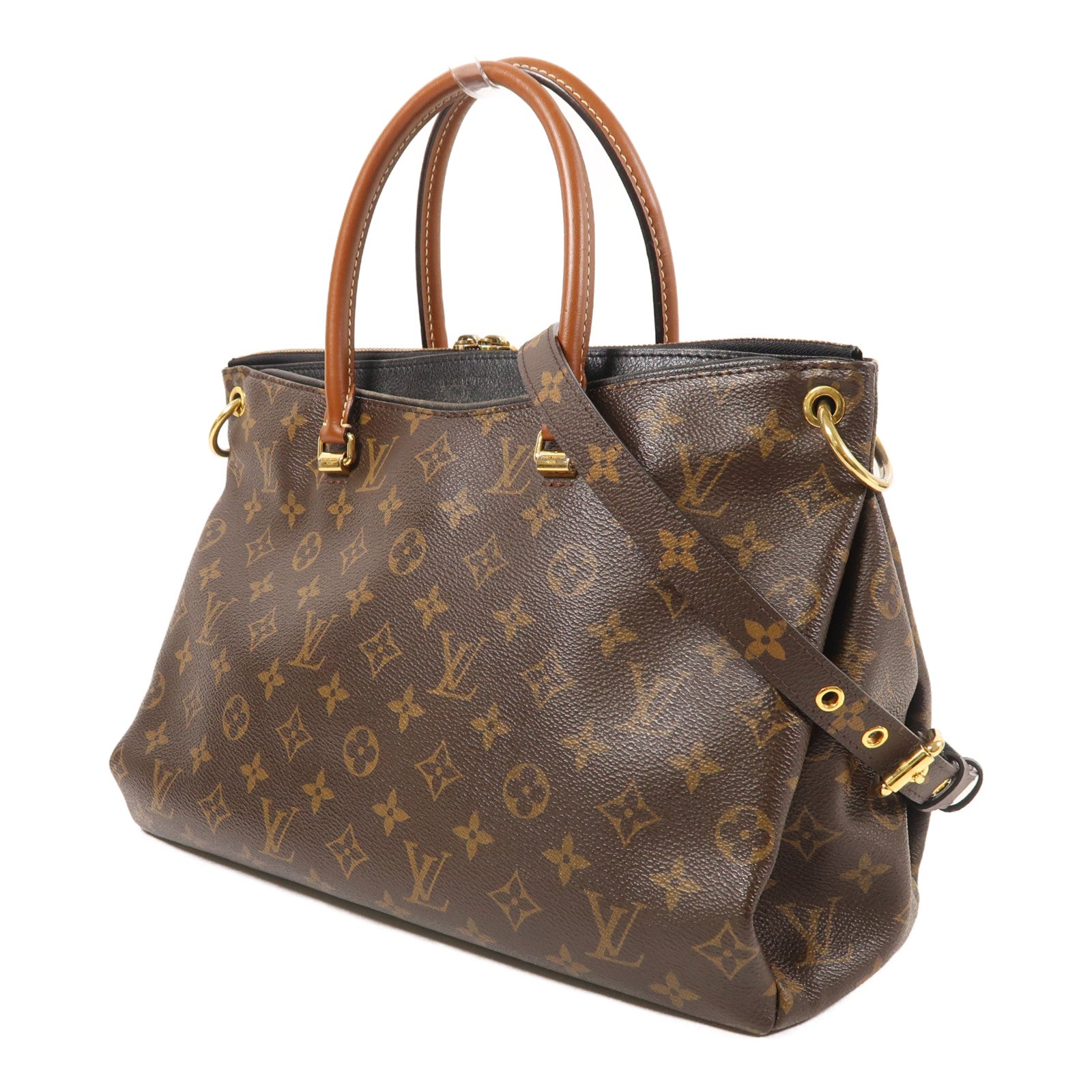 LOUIS VUITTON LV GHW Pallas 2 Way Bag M41064 Monogram Brown