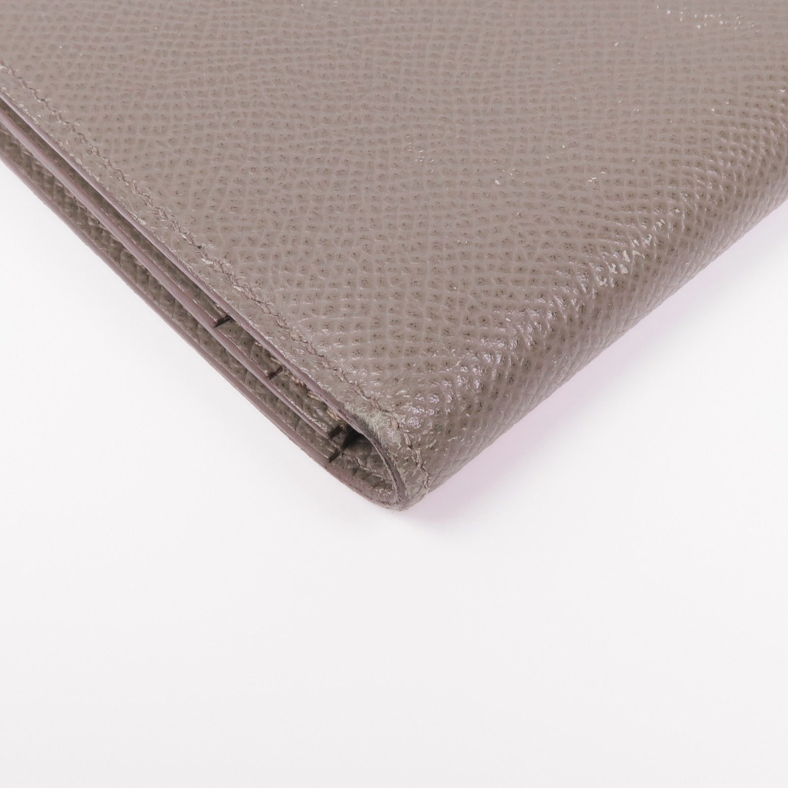 HERMES Epsom皮革Bearn金扣長錢包Etoupe