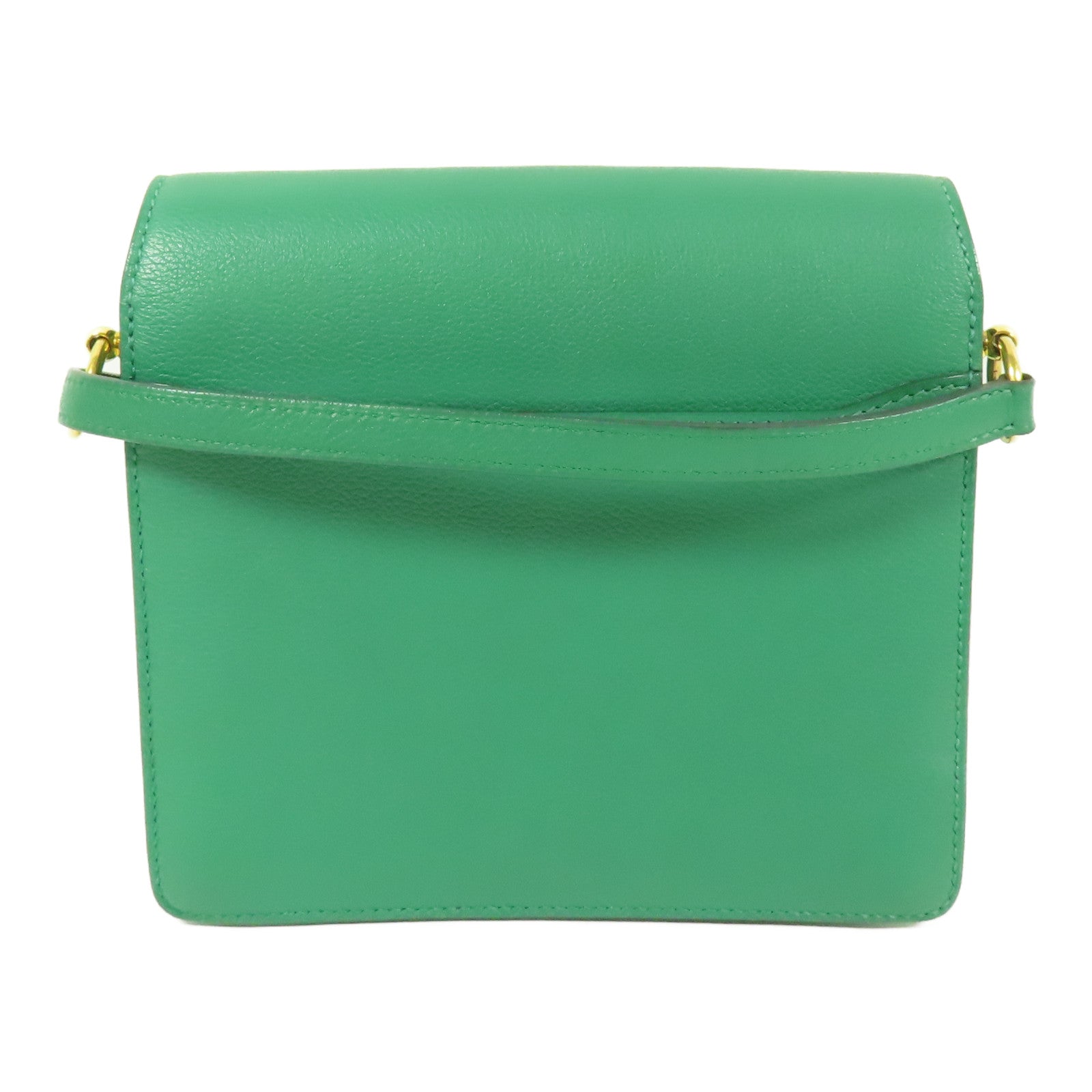 HERMES Clemence皮革Mini Roulis 金扣肩背袋Mentha