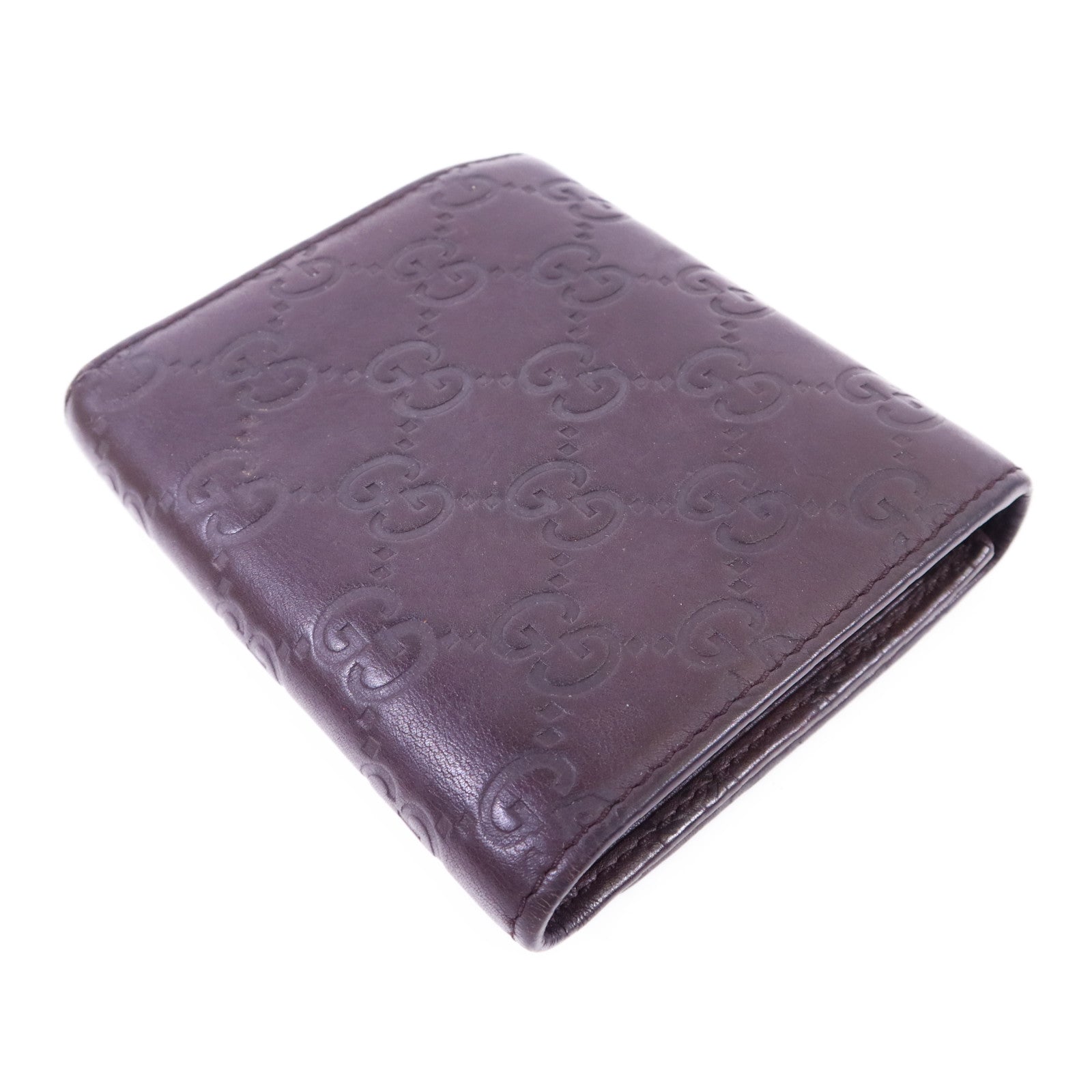 GUCCI 【激減優惠】牛皮皮革GG Trifold Wallet金扣錢包