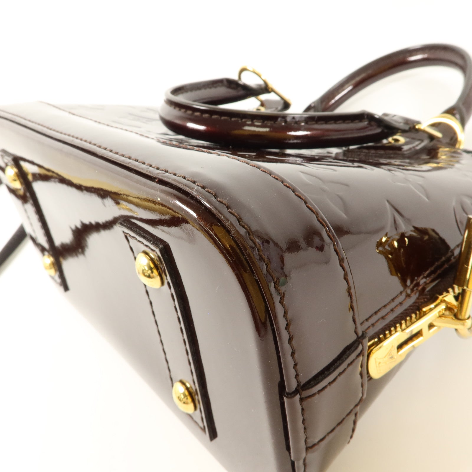 LOUIS VUITTON Vernis Alma BB金扣手挽肩背兩用袋
