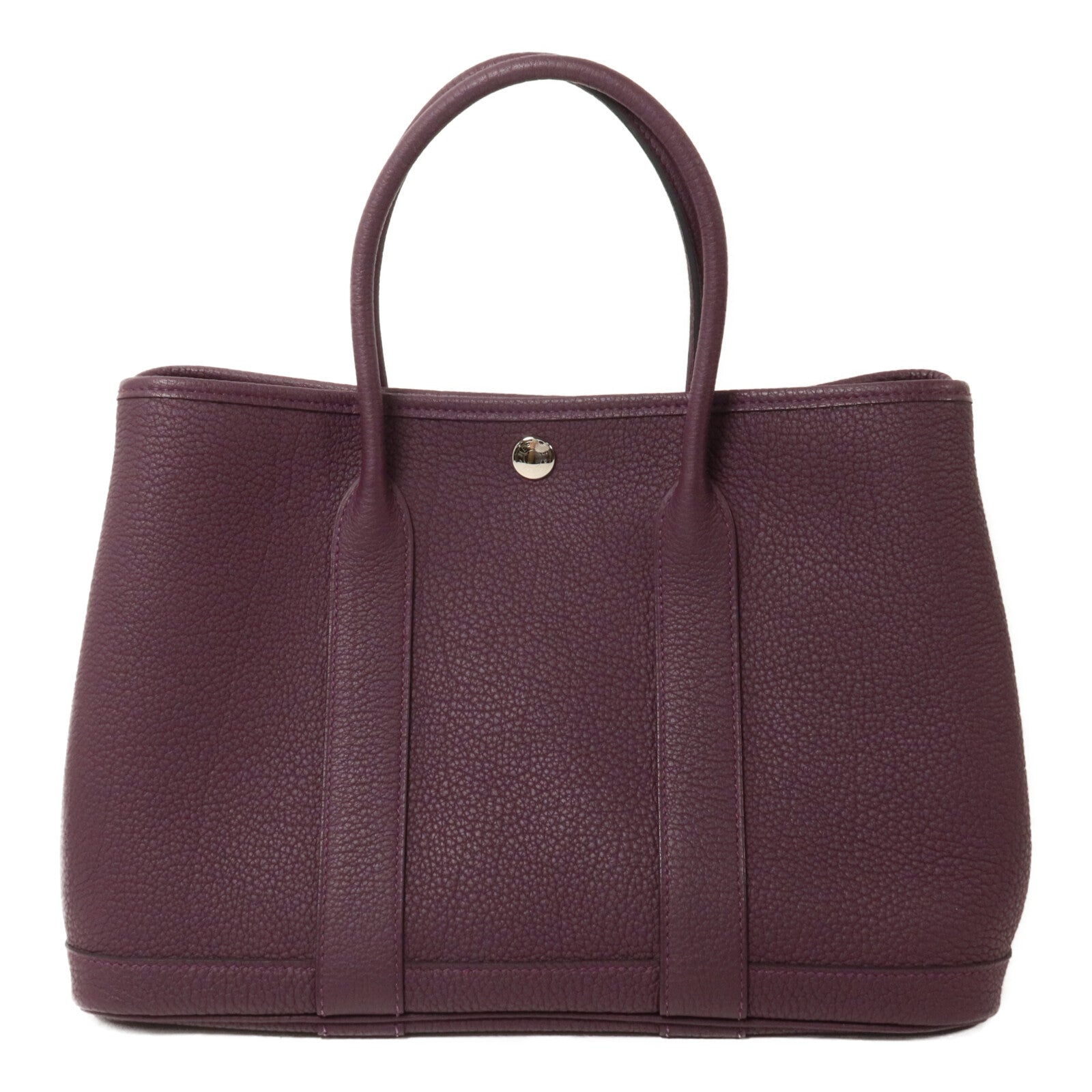 HERMES Negonda皮革Garden Party TPM手挽袋Cassis