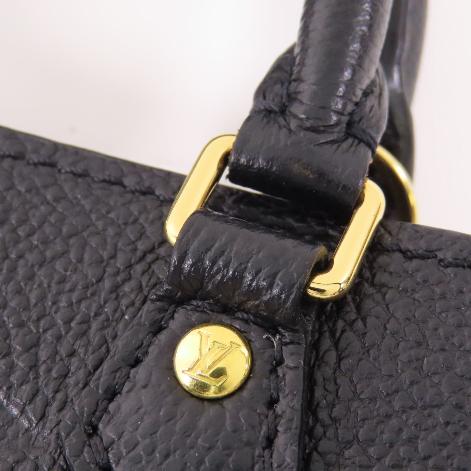 LOUIS VUITTON LV SHW Petit Sac Plat 2 Way Bag M80478 Monogram Empreinte Black