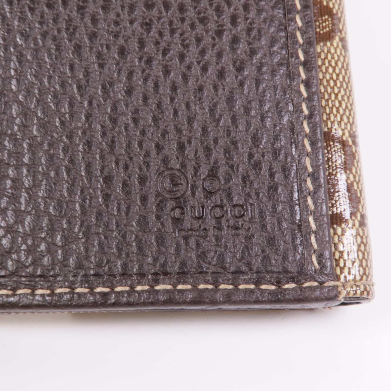 GUCCI 塗層帆布Long Wallet金扣長錢包