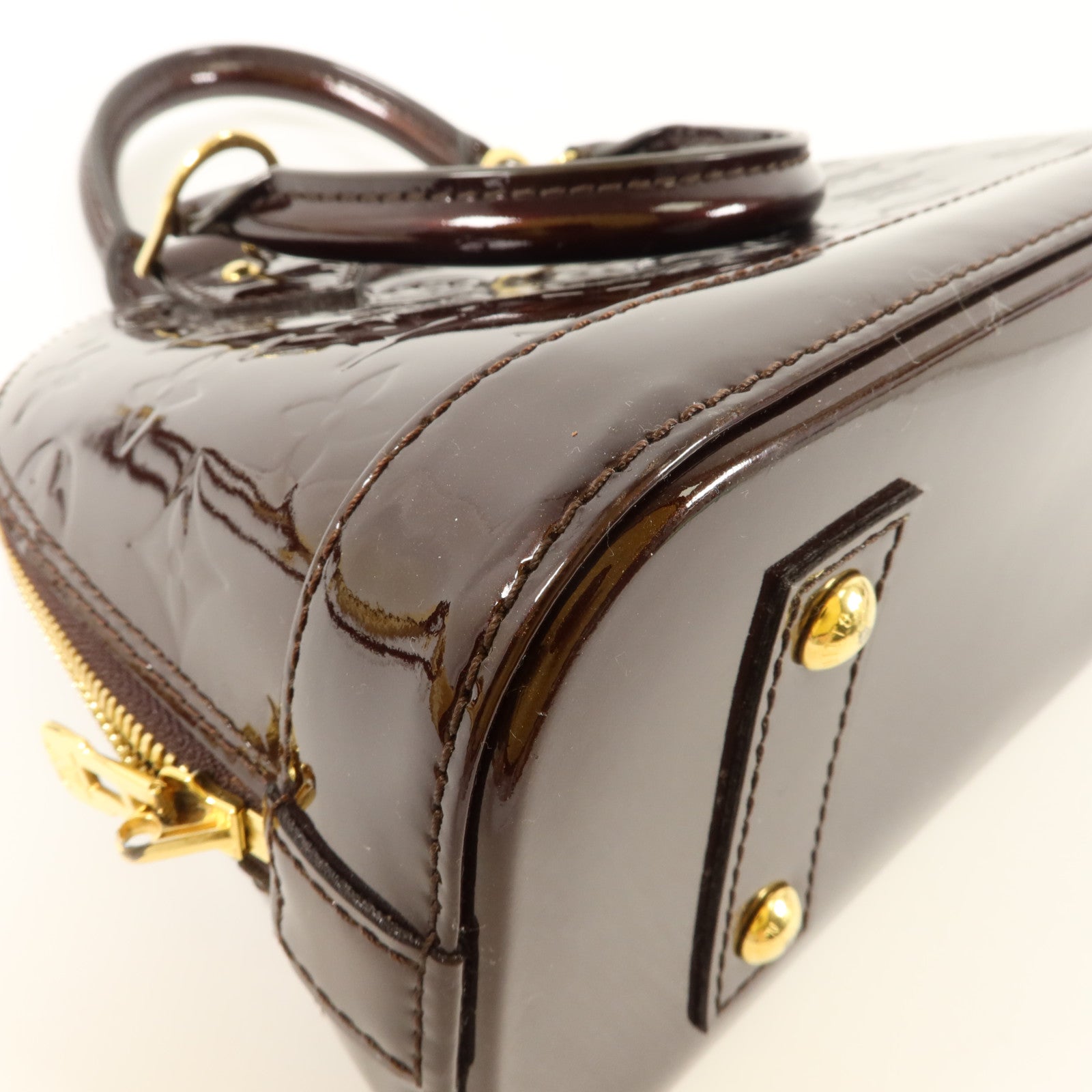 LOUIS VUITTON Vernis Alma BB金扣手挽肩背兩用袋