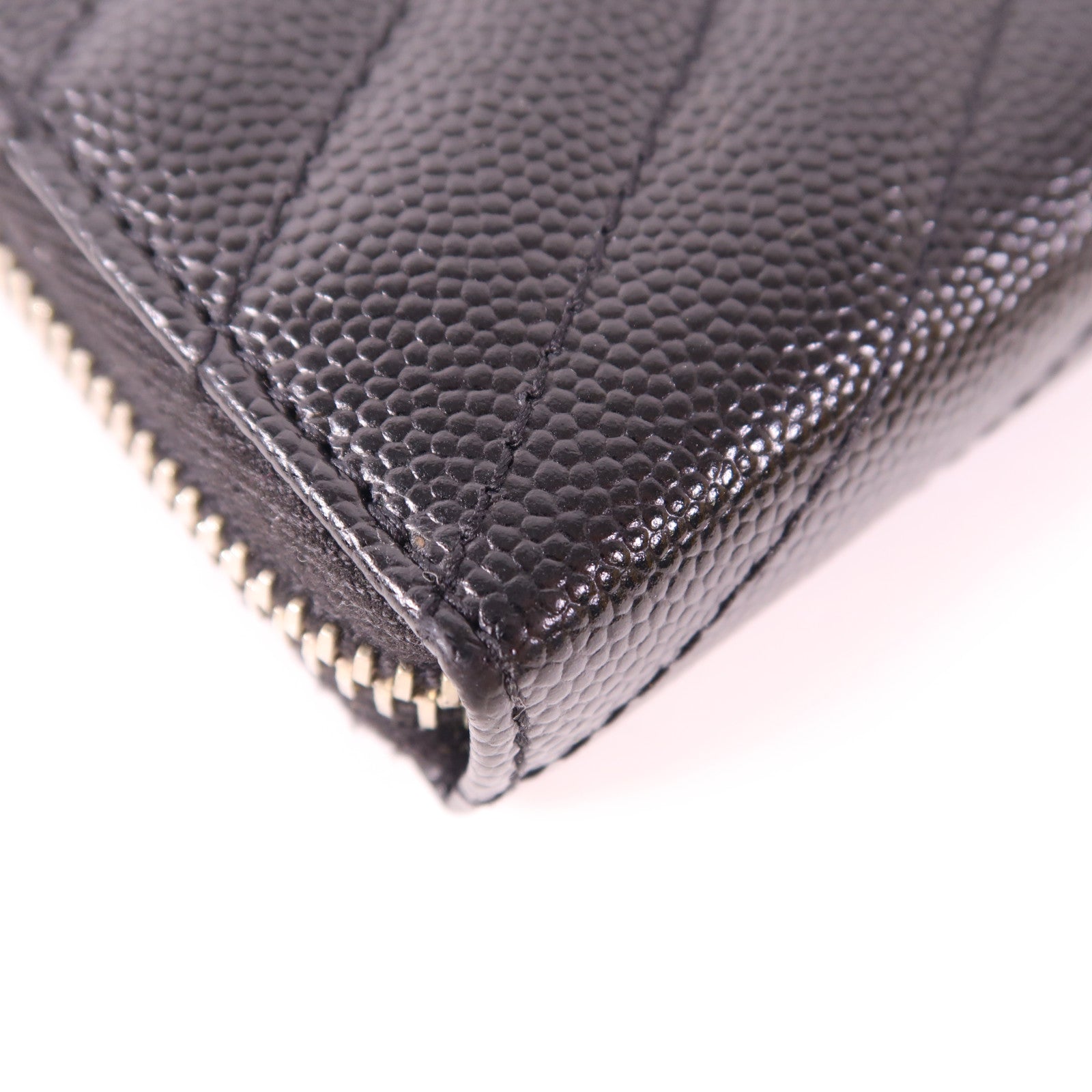 SAINT LAURENT 牛皮皮革Long Wallet銀扣長錢包