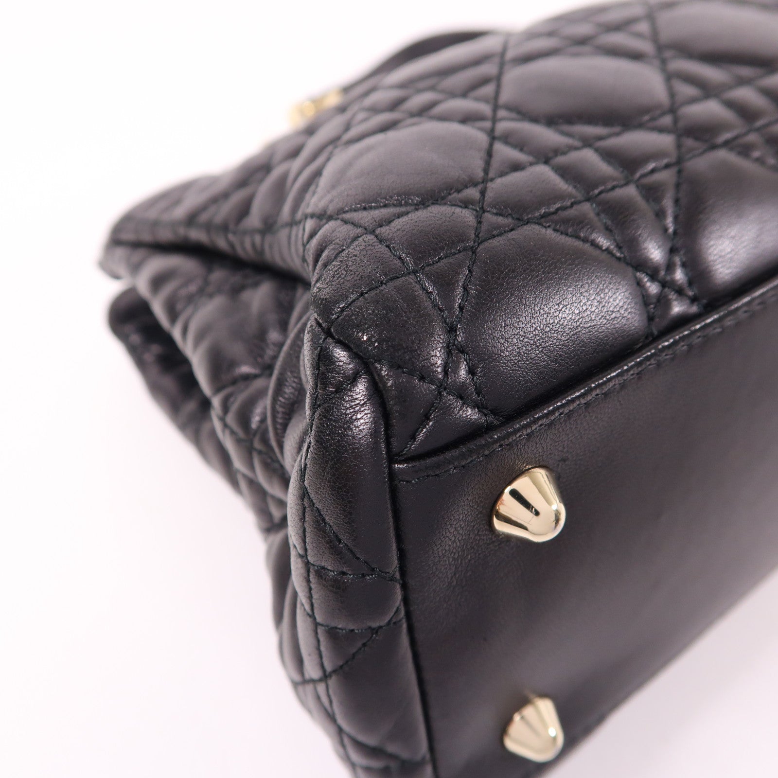 Dior 羊皮皮革Lady Dior Shopping Tote金扣鏈帶肩背袋