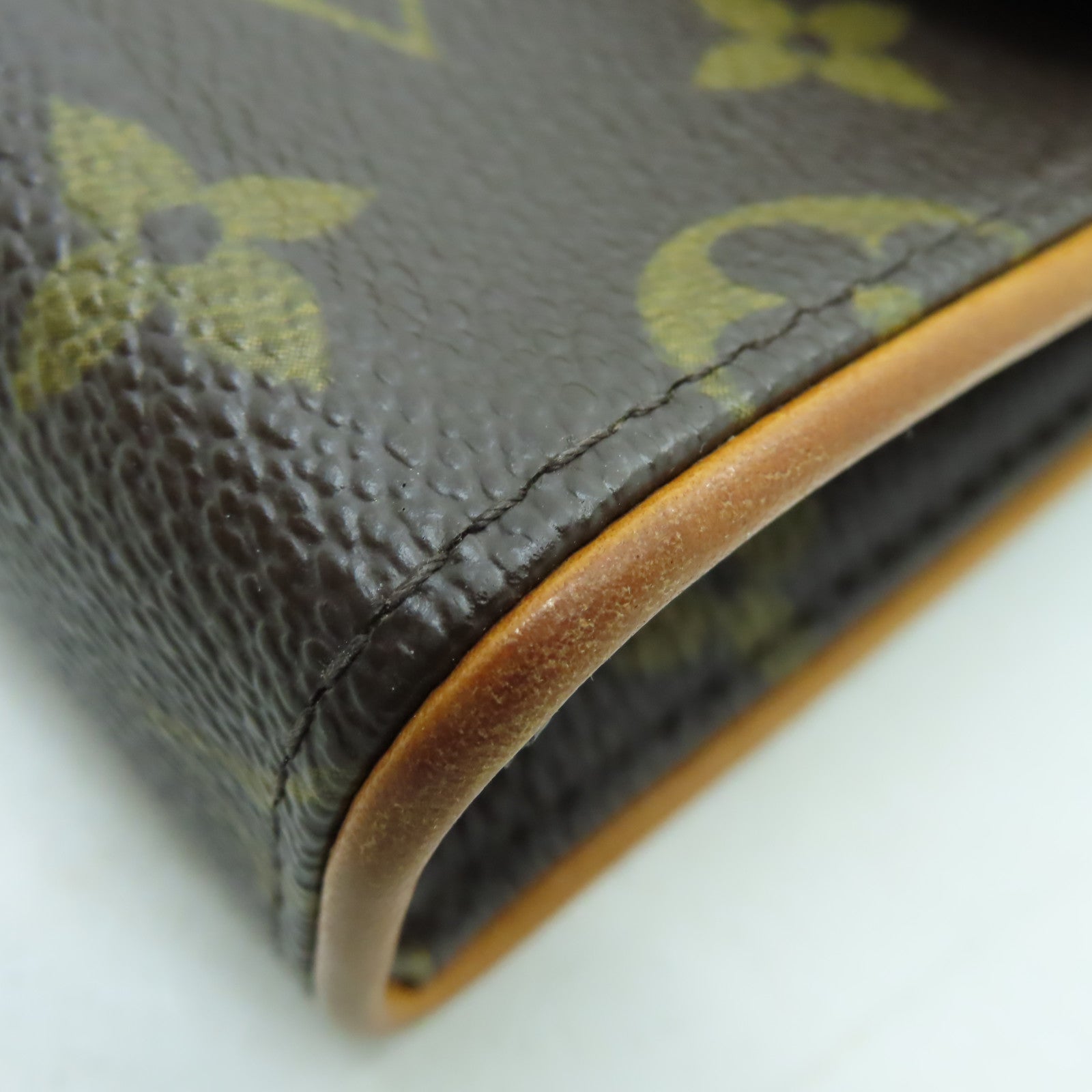 LOUIS VUITTON 【激減優惠】Monogram Pochette Florentine金扣腰包棕色