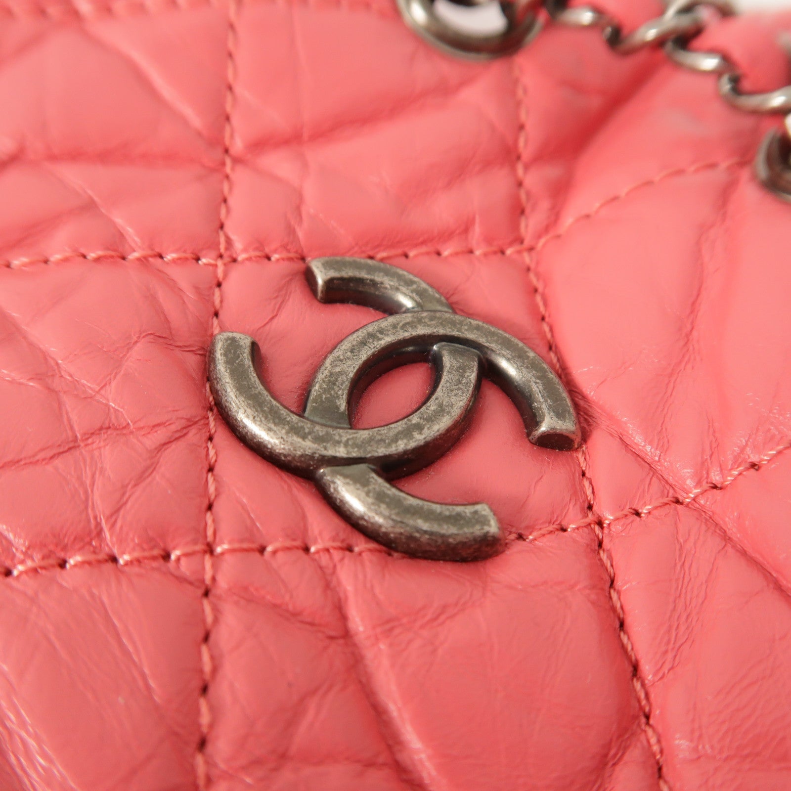 CHANEL 牛皮皮革Gabrielle Backpack鏈帶肩背袋