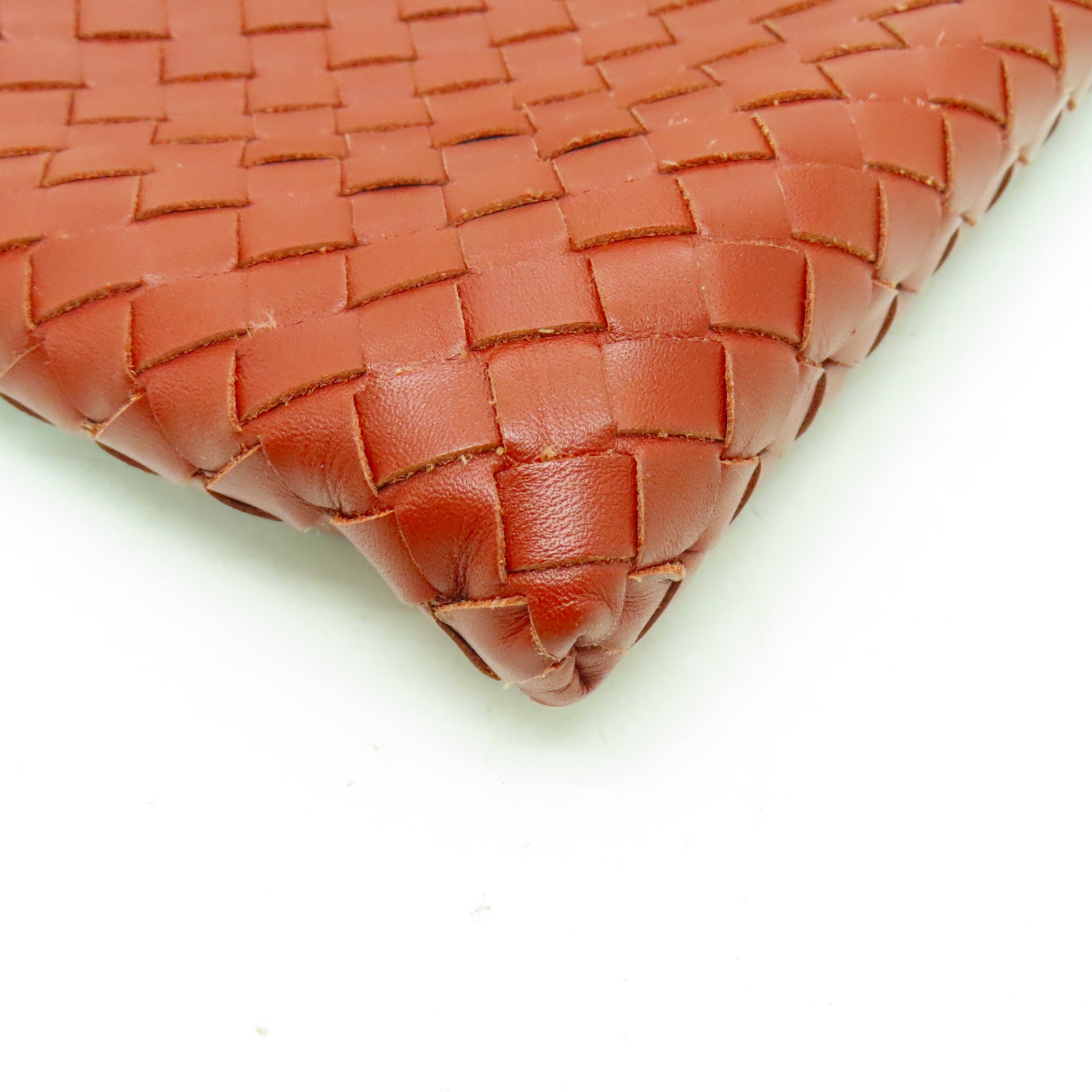 BOTTEGA VENETA 【激減優惠】織紋皮革Cross Carry Bag肩背袋紅色