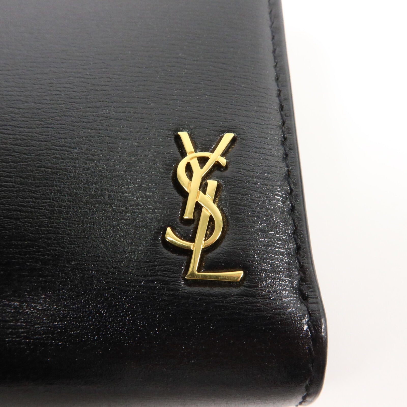 SAINT LAURENT 牛皮皮革Tiny Cassandre Zip Wallet錢包