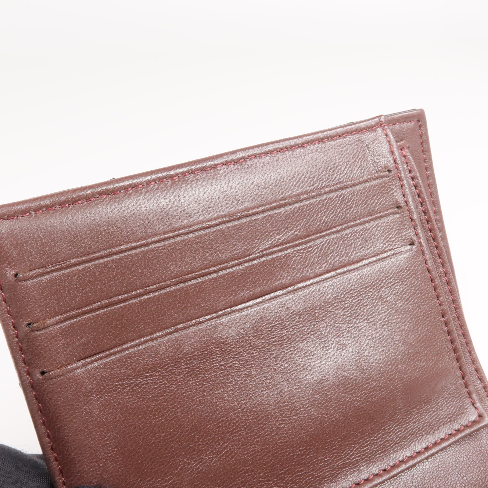 CHANEL 羊皮皮革Fold Wallet銀扣錢包