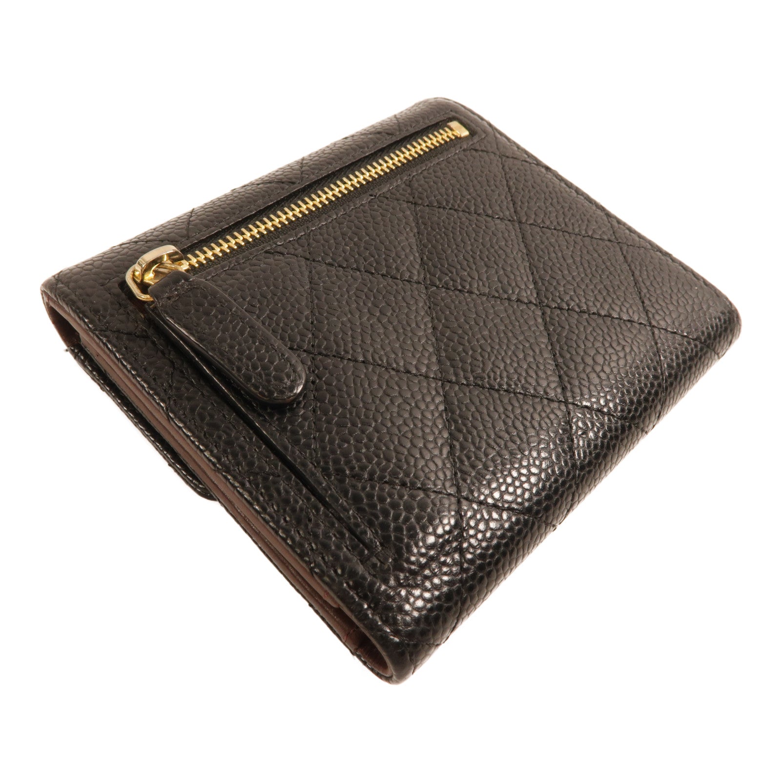 CHANEL 牛皮皮革Wallet金扣錢包
