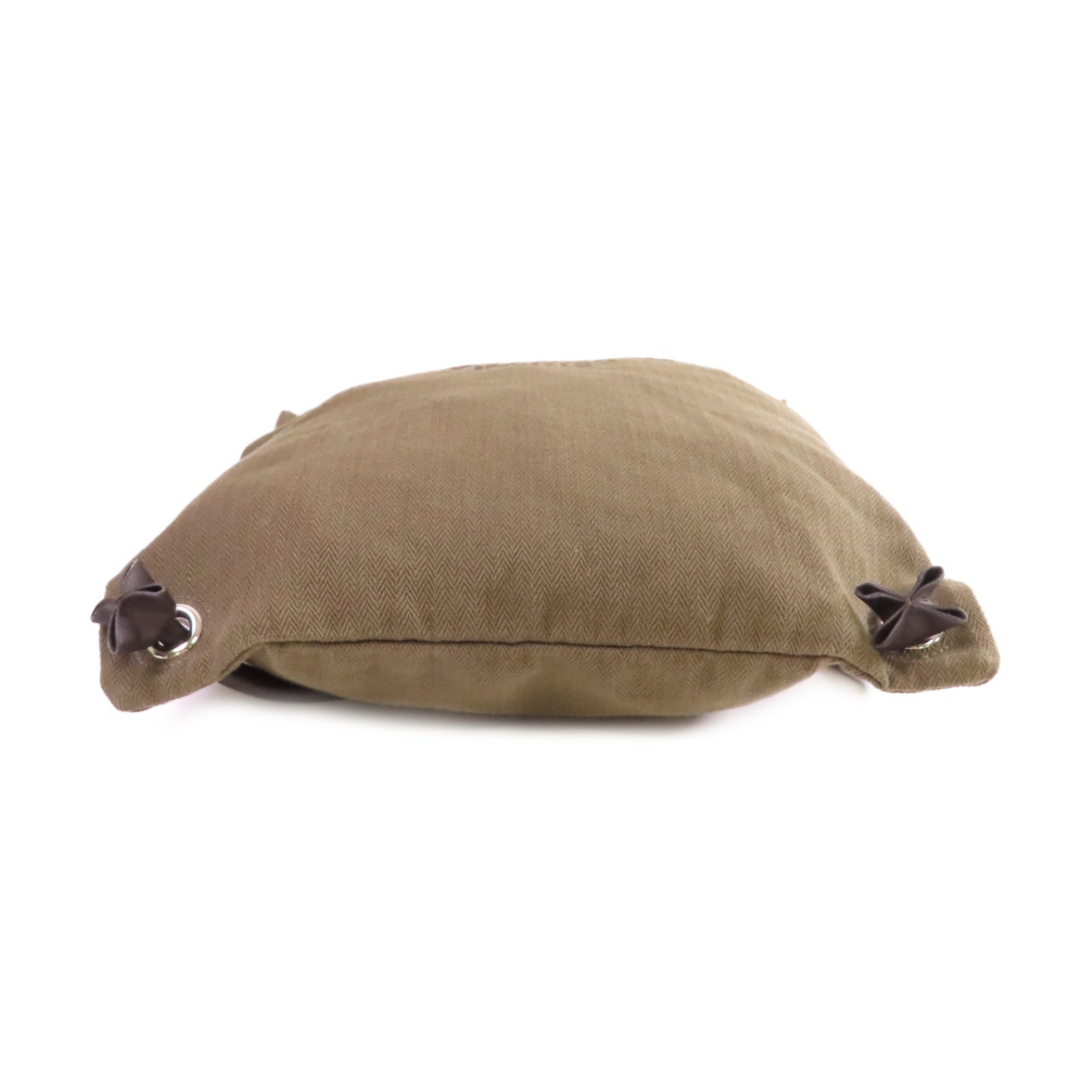 HERMES Toile Chevrons帆布Aline Backpack銀扣背包軍綠色