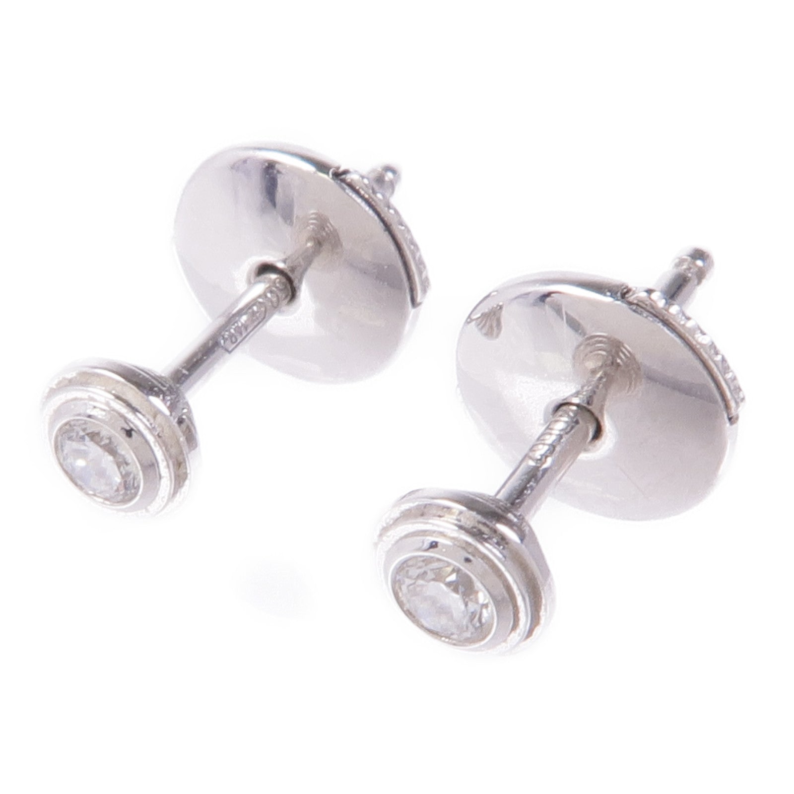 CARTIER Damour Earrings Diamond 18K White Gold