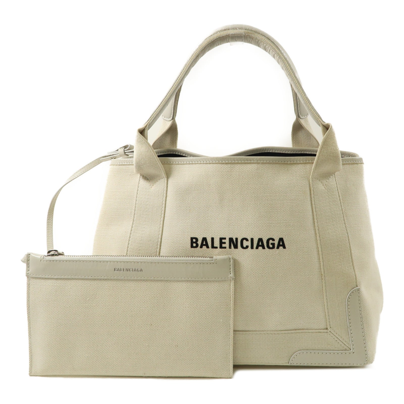 BALENCIAGA 帆布Navy Cabas手挽袋白色