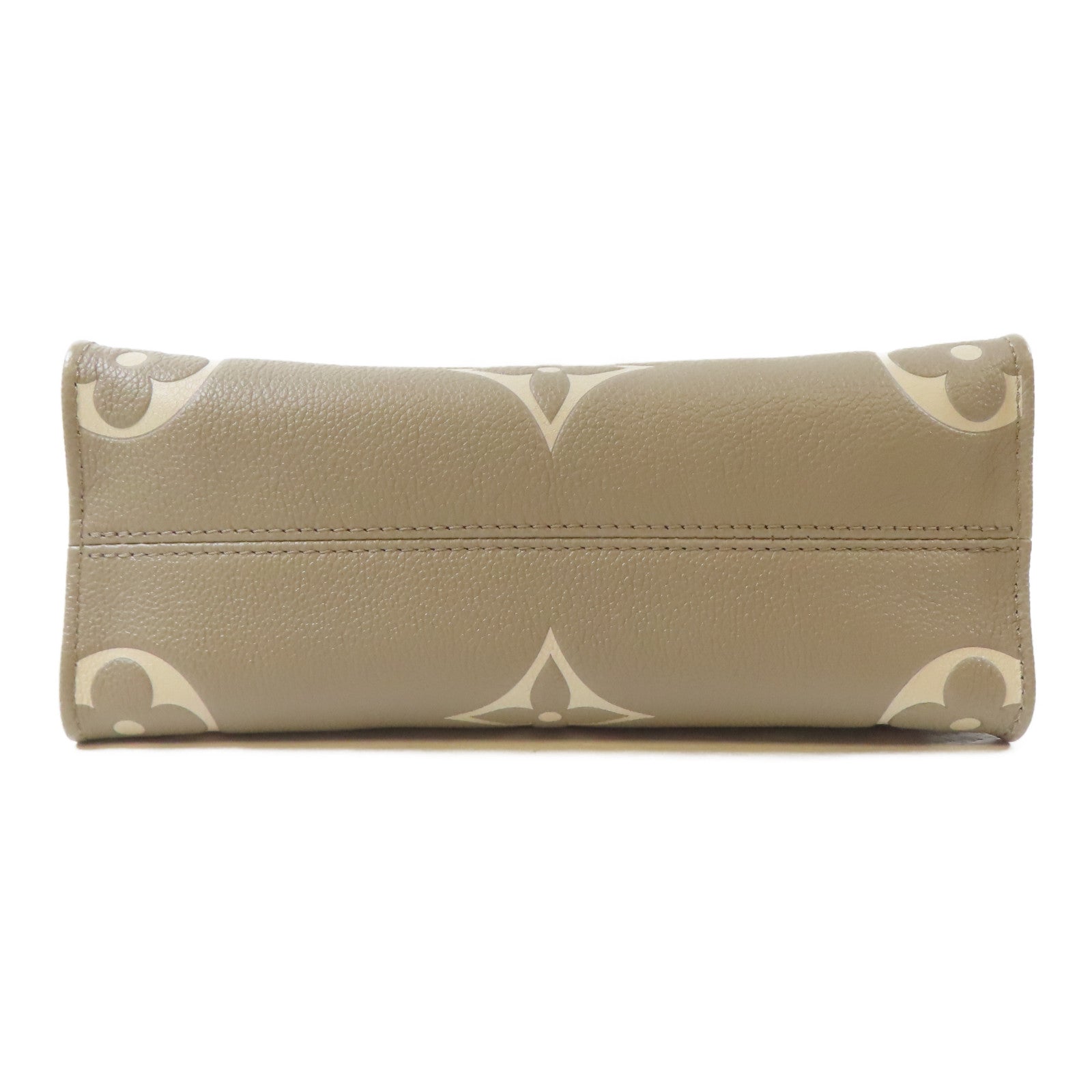 LOUIS VUITTON Monogram Empreinte On The Go PM金扣手挽肩背兩用袋淺褐色