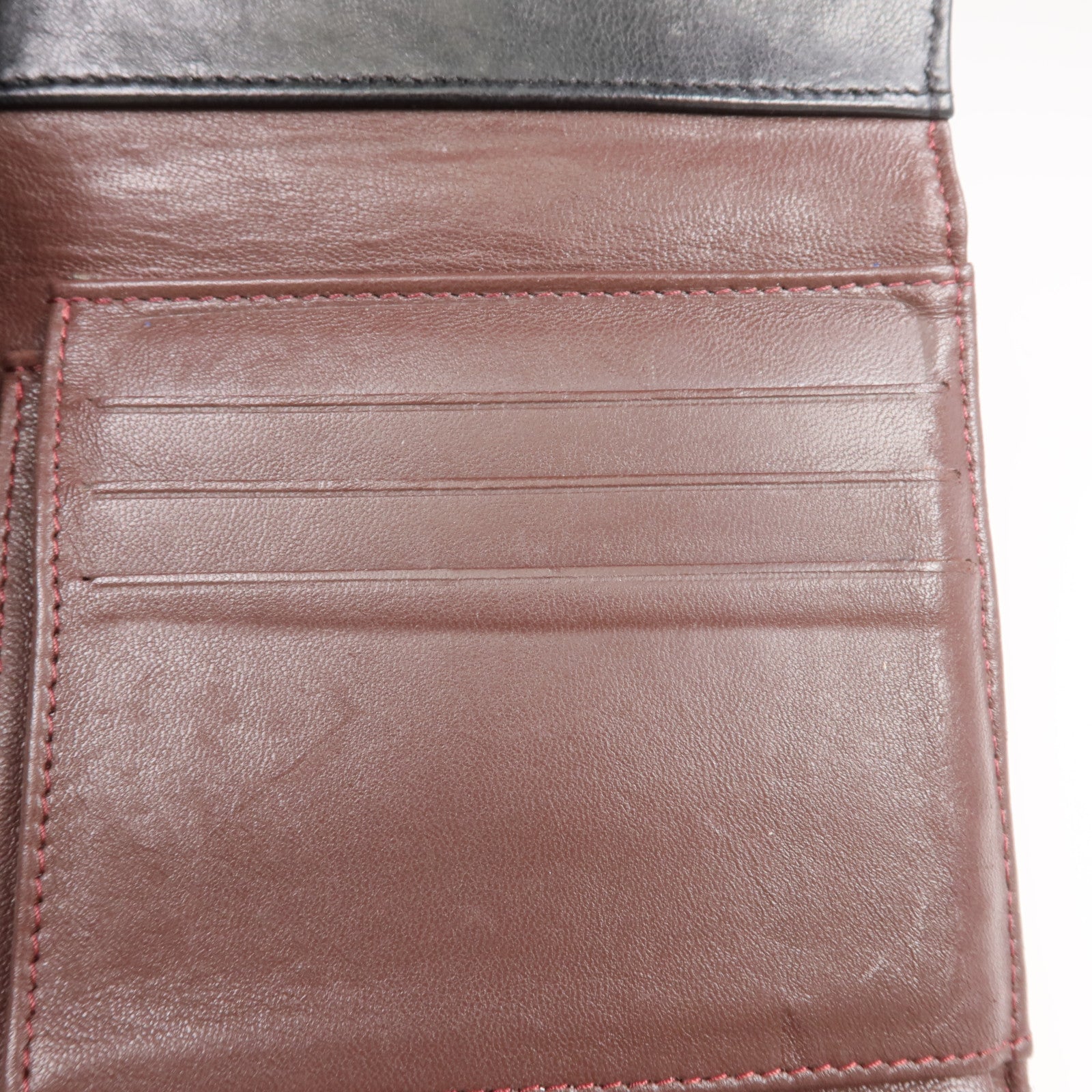 CHANEL 羊皮皮革Fold Wallet銀扣錢包