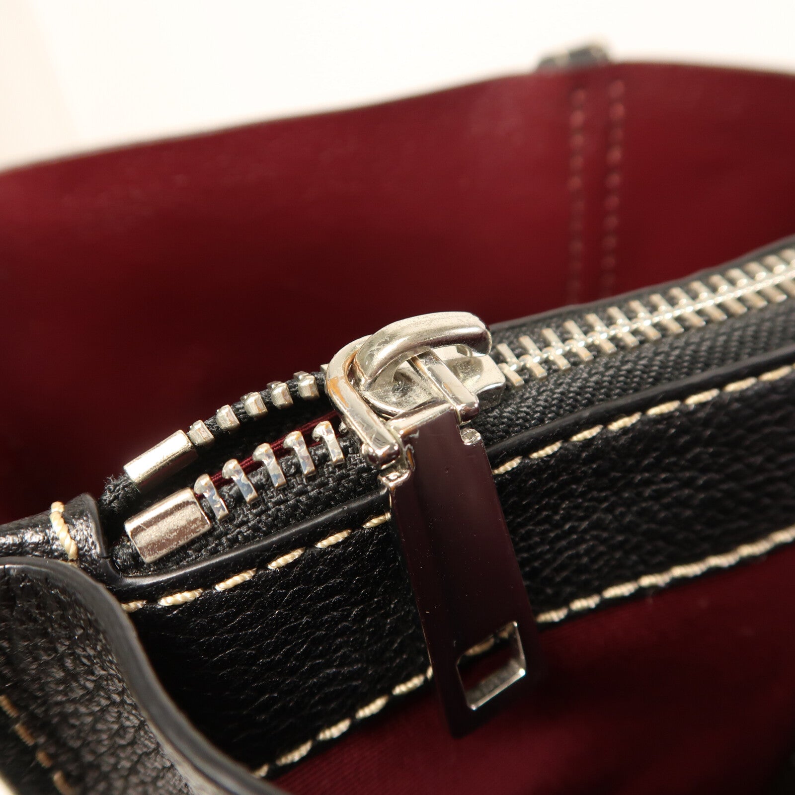MARC JACOBS 皮革Tote Bag銀扣肩背袋