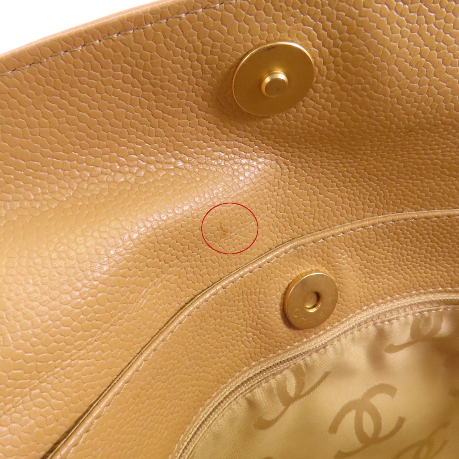 CHANEL 牛皮皮革Vintage Shoulder Bag金扣肩背袋