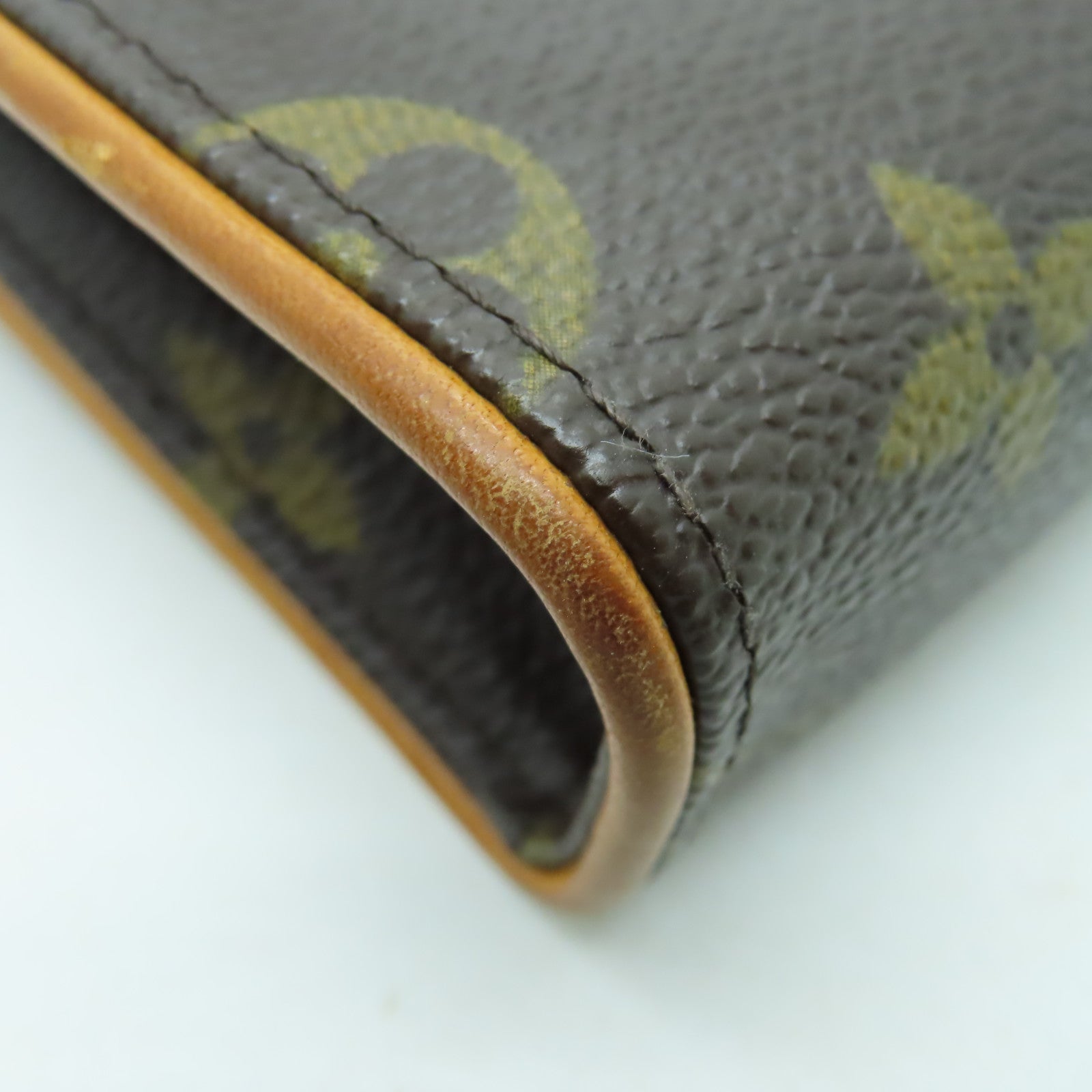 LOUIS VUITTON 【激減優惠】Monogram Pochette Florentine金扣腰包棕色