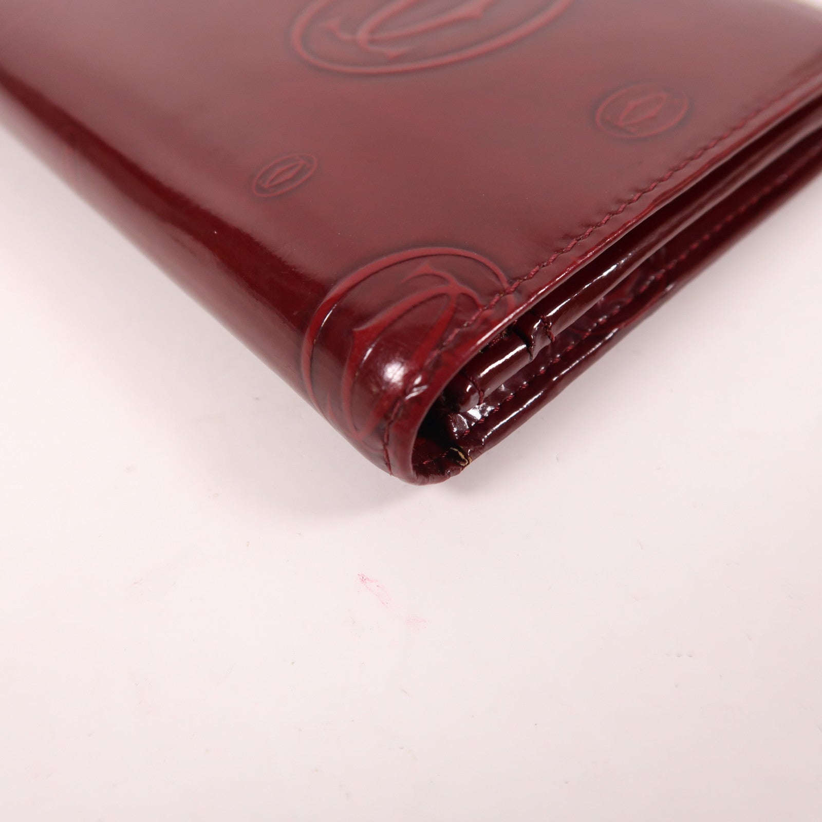 CARTIER 漆皮皮革Long Wallet銀扣長錢包