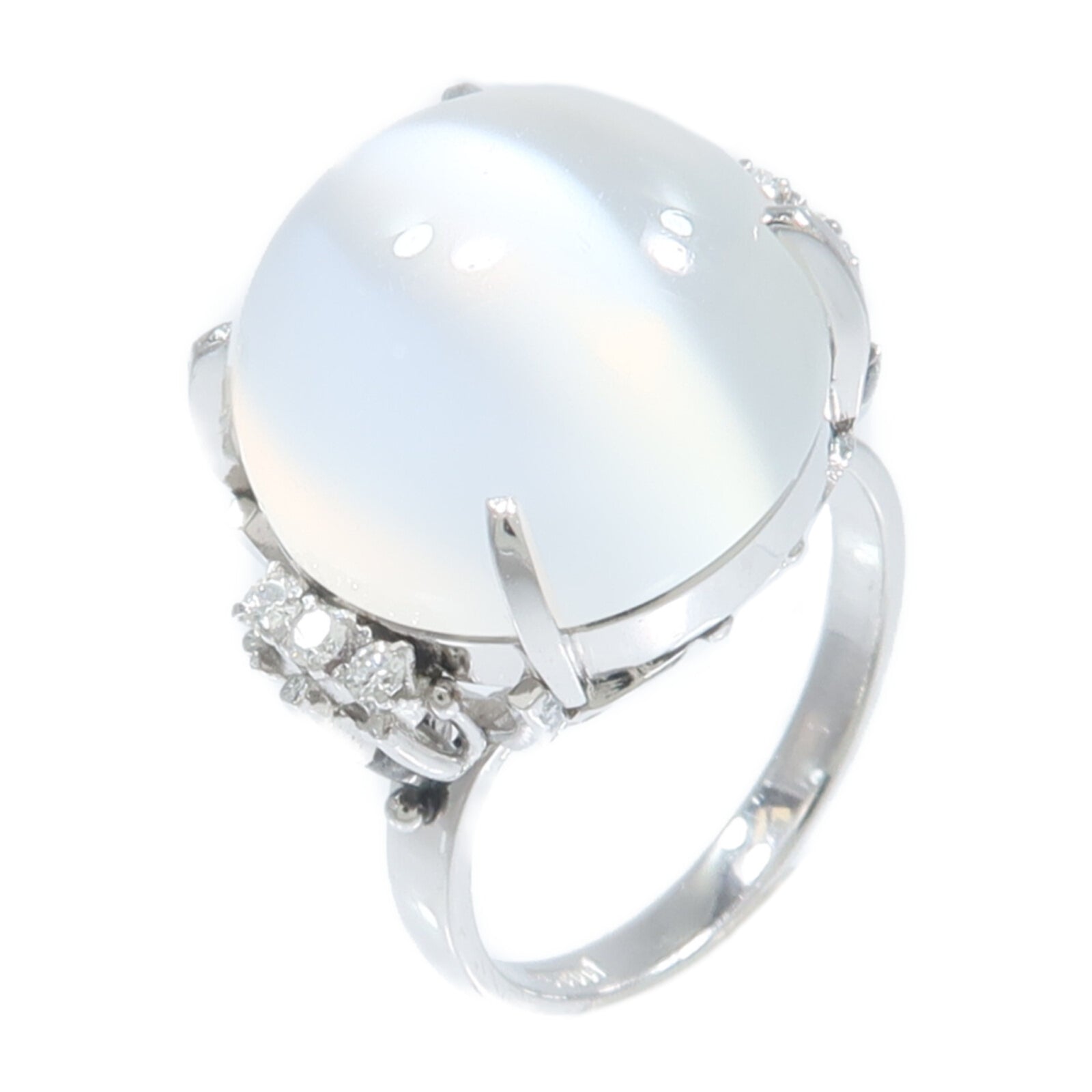 JEWELRY PT950鉑金Moonstone Diamond Ring月光石/鑽石戒指