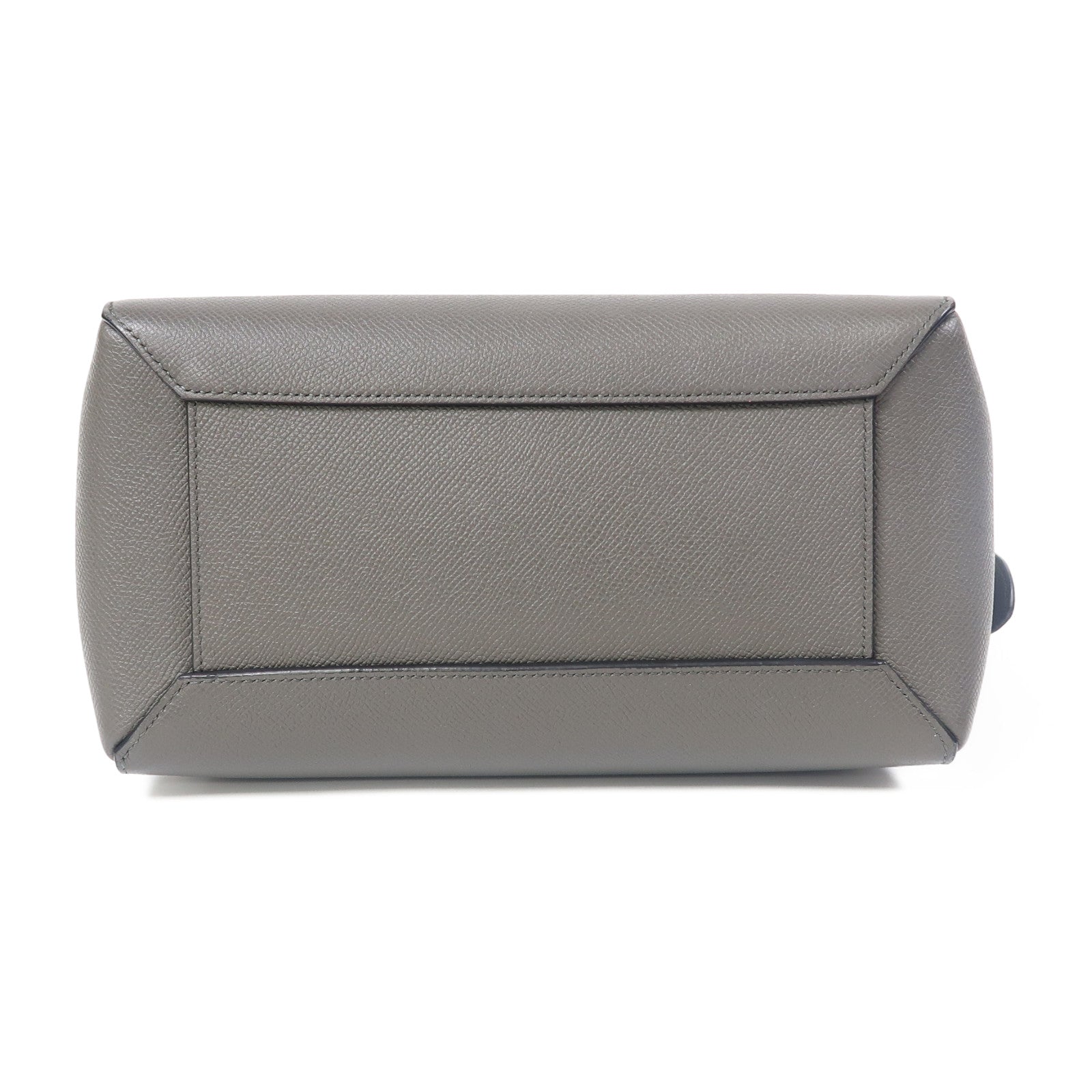 CELINE 牛皮皮革Belt Bag金扣手挽肩背兩用袋灰色