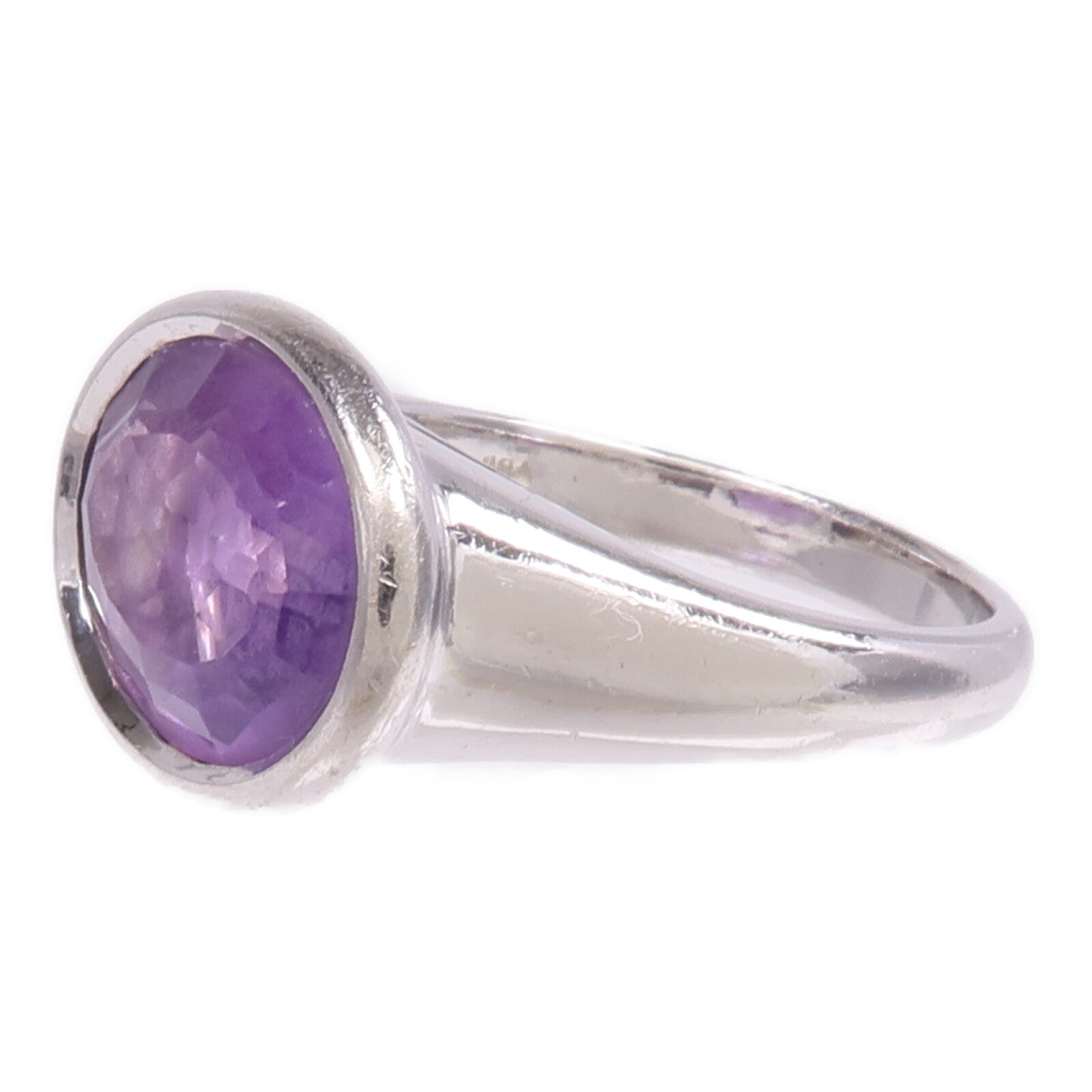 JEWELRY 18K白金Amethyst Ring紫晶戒指US#7