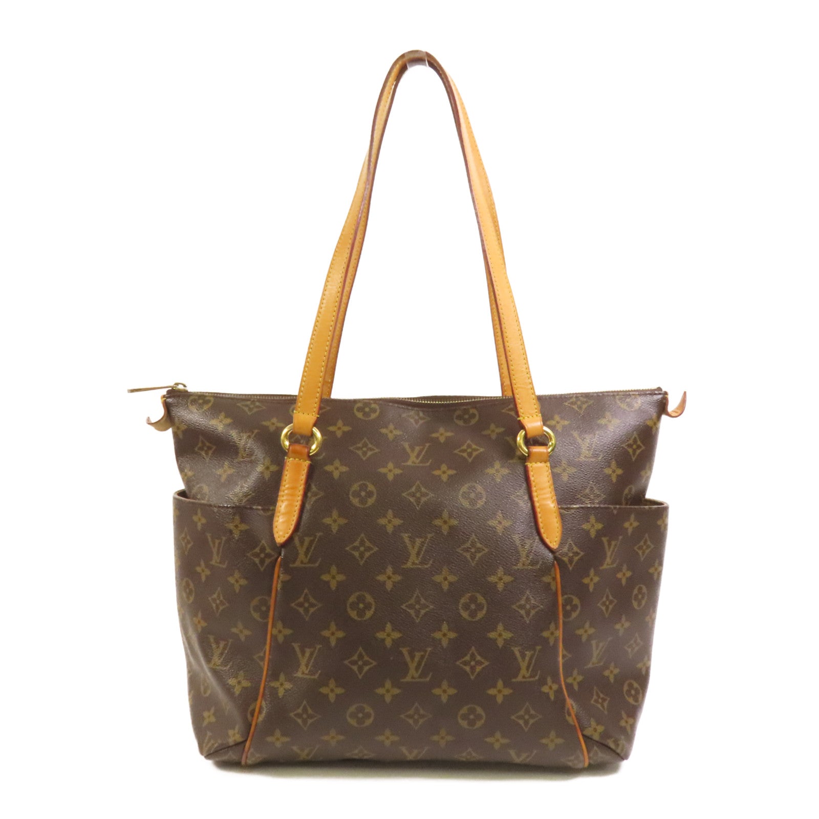 LOUIS VUITTON Monogram Totally MM金扣肩背袋棕色