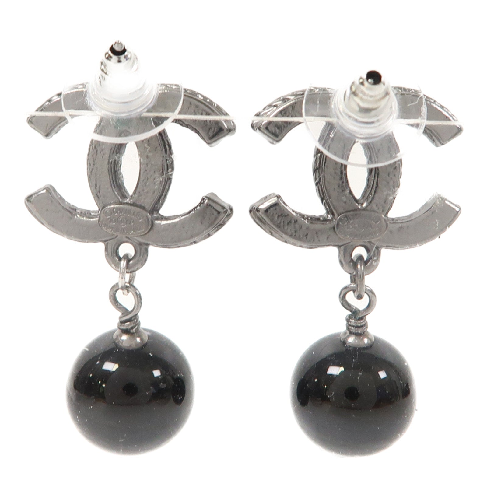 CHANEL 金屬Earrings耳環黑色