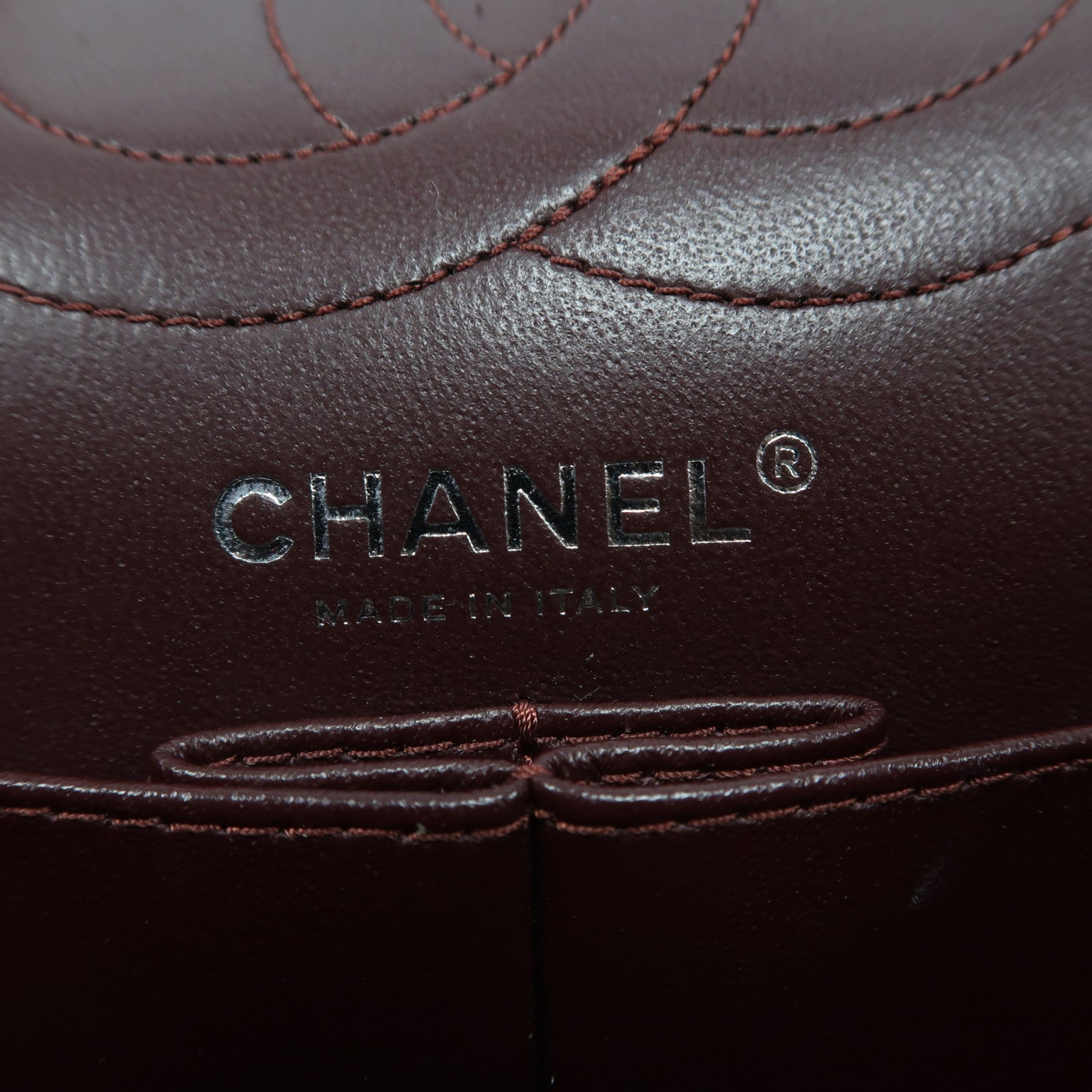 CHANEL 菱格牛皮皮革2.55銀扣鏈帶肩背袋黑色