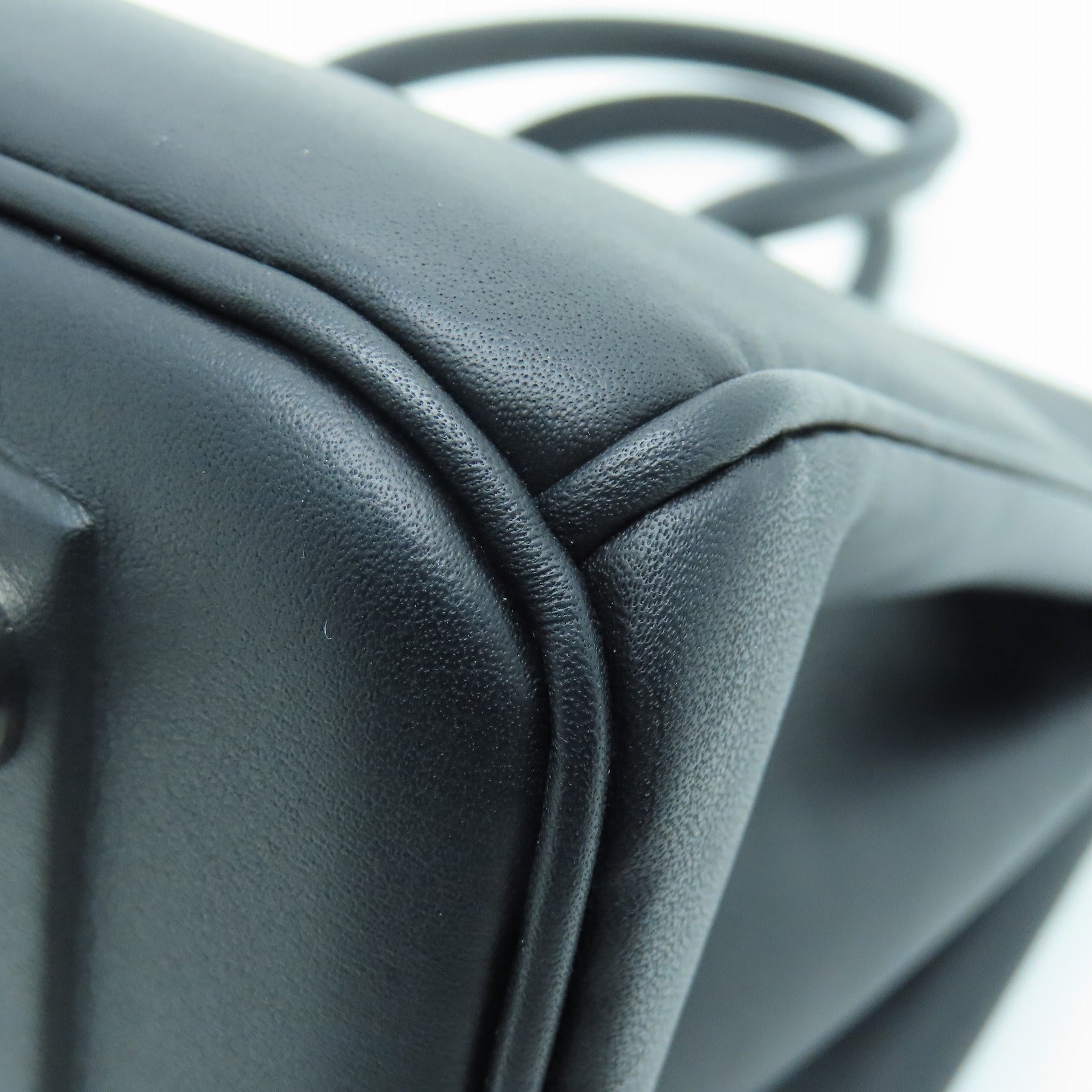 HERMES Swift皮革Birkin 25 Shadow银扣手挽袋黑色