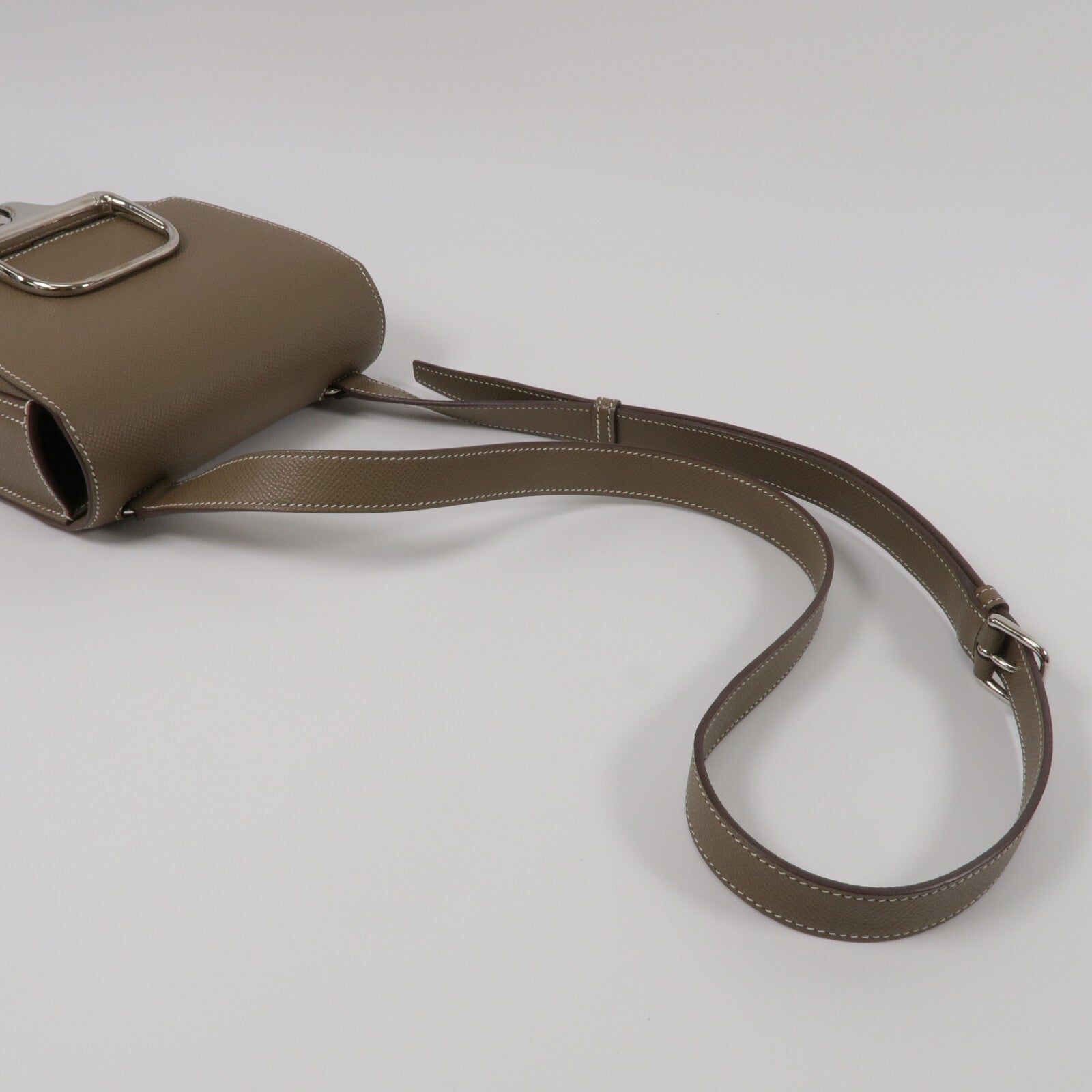 HERMES Epsom皮革Della Cavalleria Mini肩背袋Etoupe