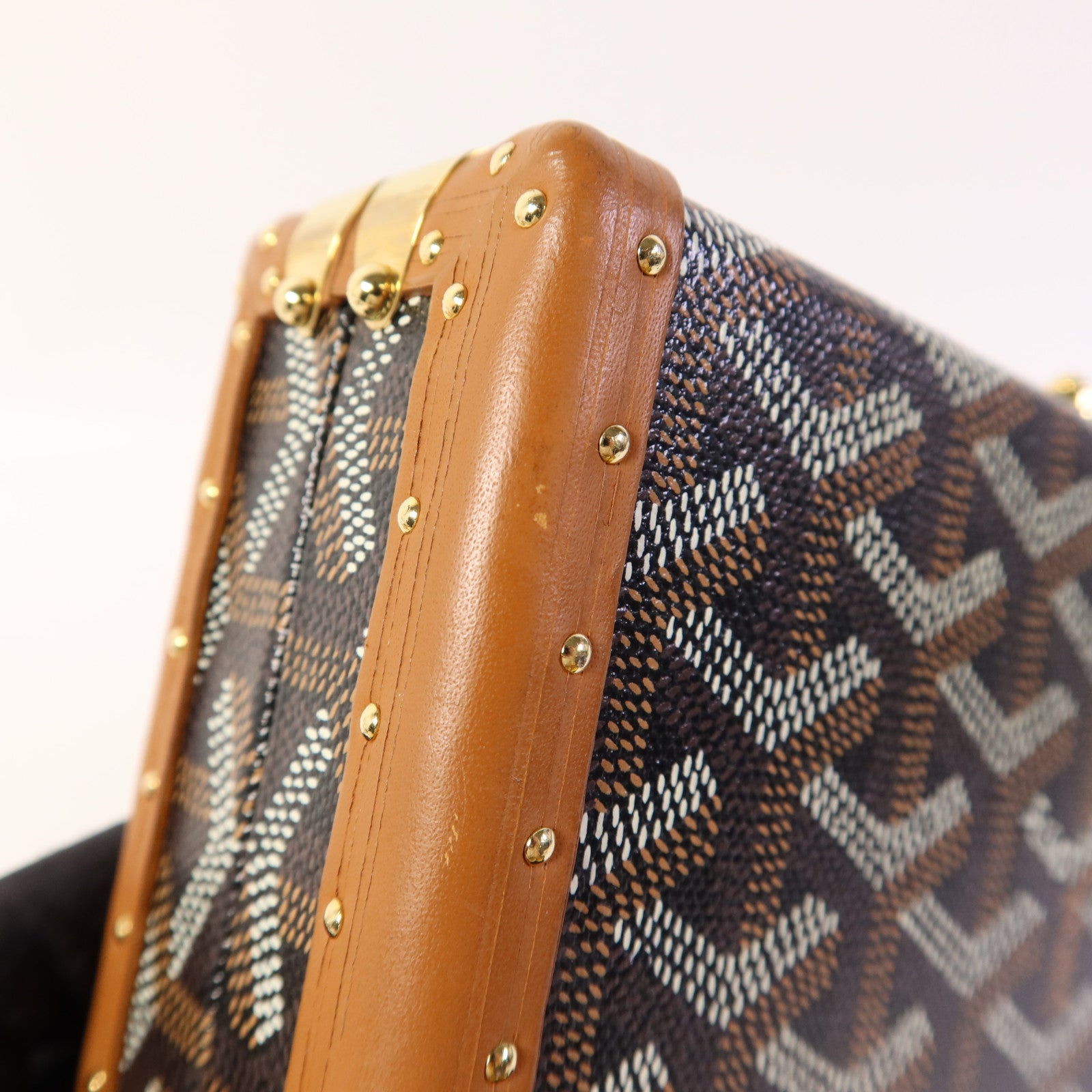 GOYARD 塗層帆布Minaudiere Trunk金扣肩背袋