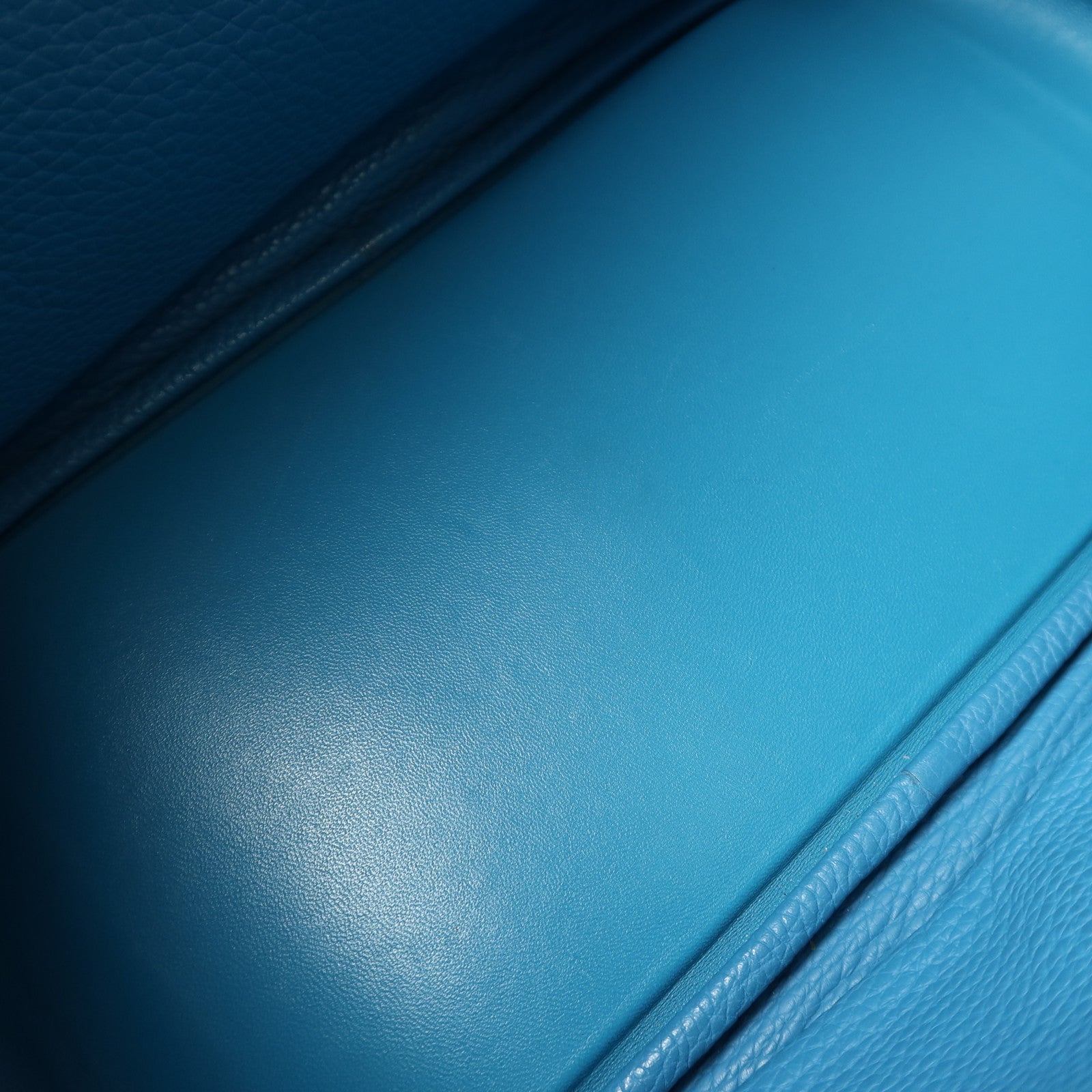 HERMES Clemence皮革Lindy 30銀扣手挽肩背兩用袋Turquoise/Colvert