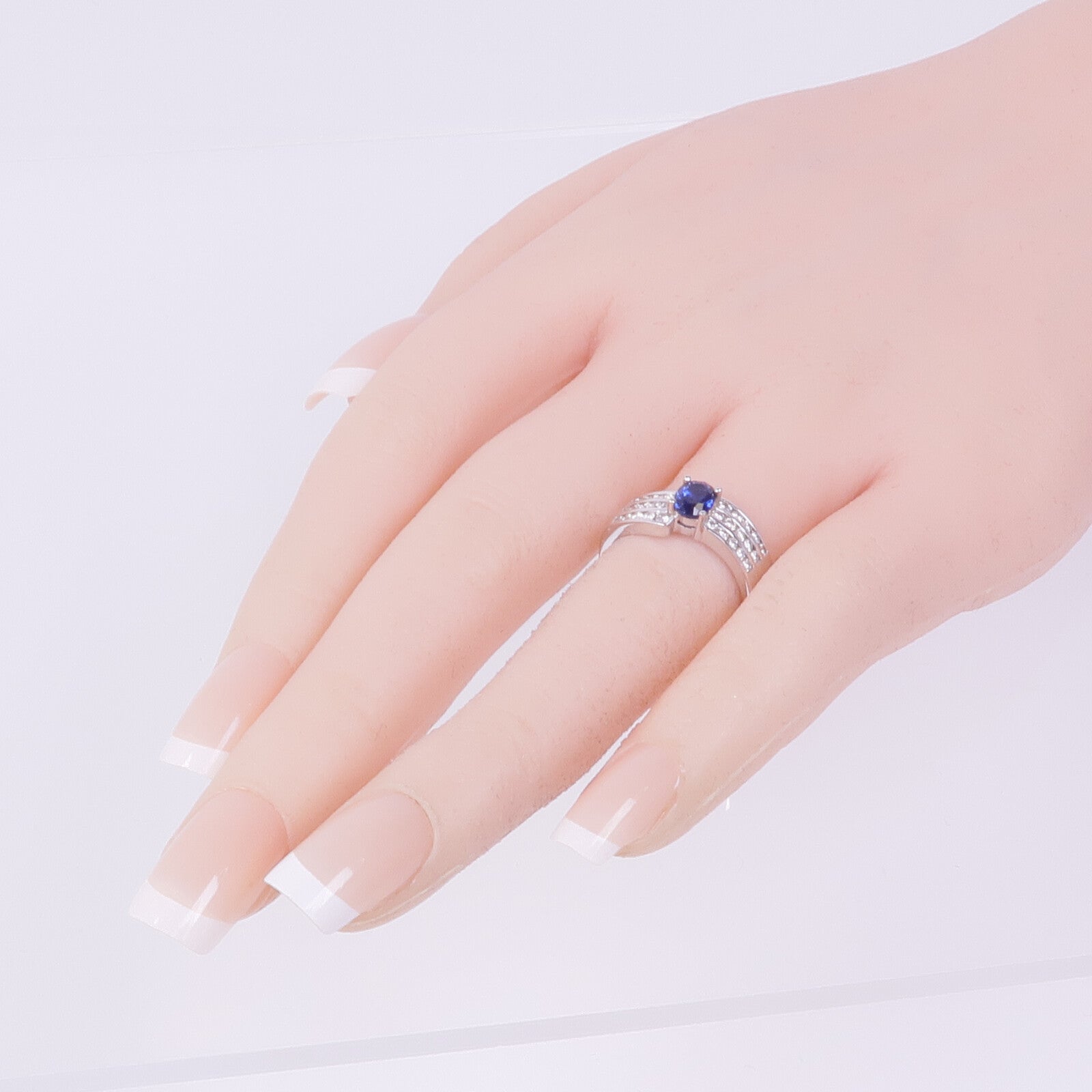 JEWELRY 【激減優惠】18K白金Crystal Ring水晶戒指US#6.75