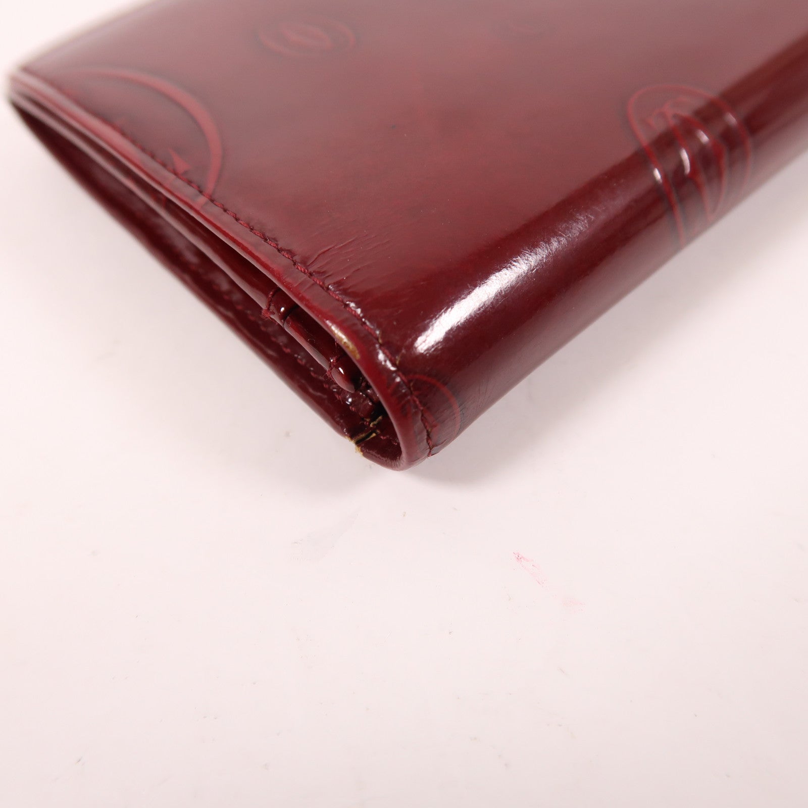 CARTIER 漆皮皮革Long Wallet銀扣長錢包