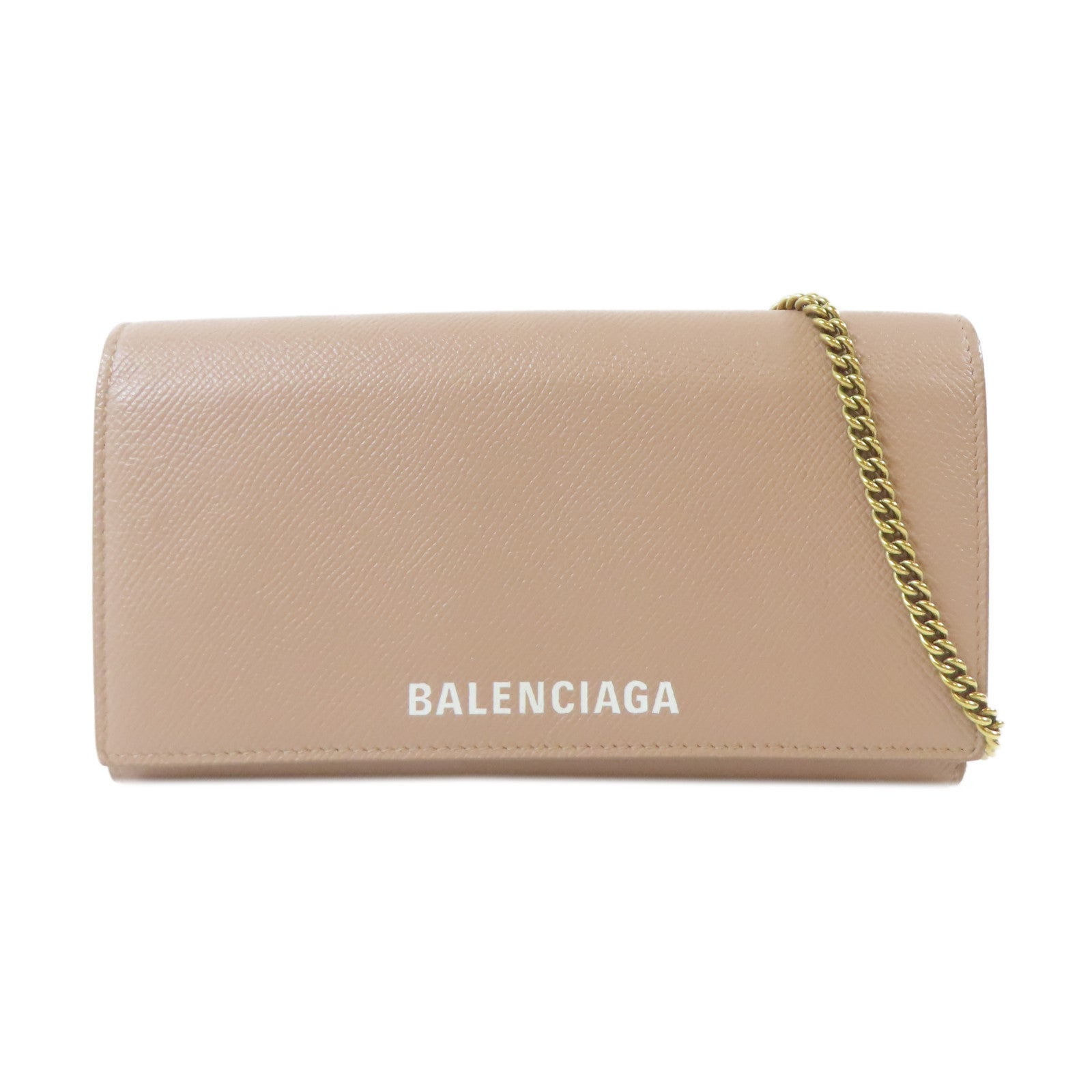 BALENCIAGA 牛皮皮革Shoulder Bag金扣鏈帶肩背袋粉紅色