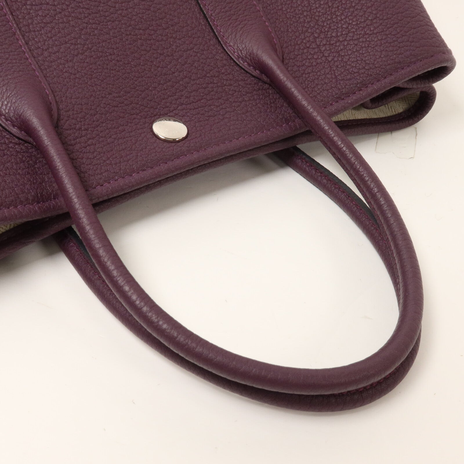 HERMES Negonda皮革Garden Party TPM手挽袋Cassis